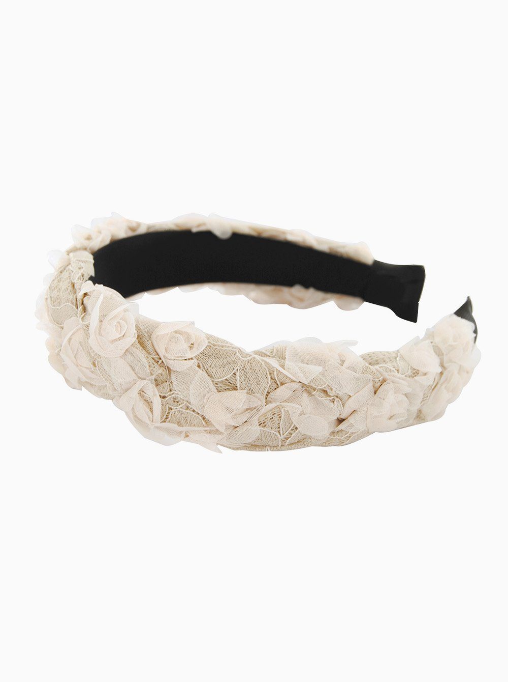 axy Haarreif Haarreif mit Blumenkranz Look, Vintage Look zur Hochzeit Damen Haareifen Haarband