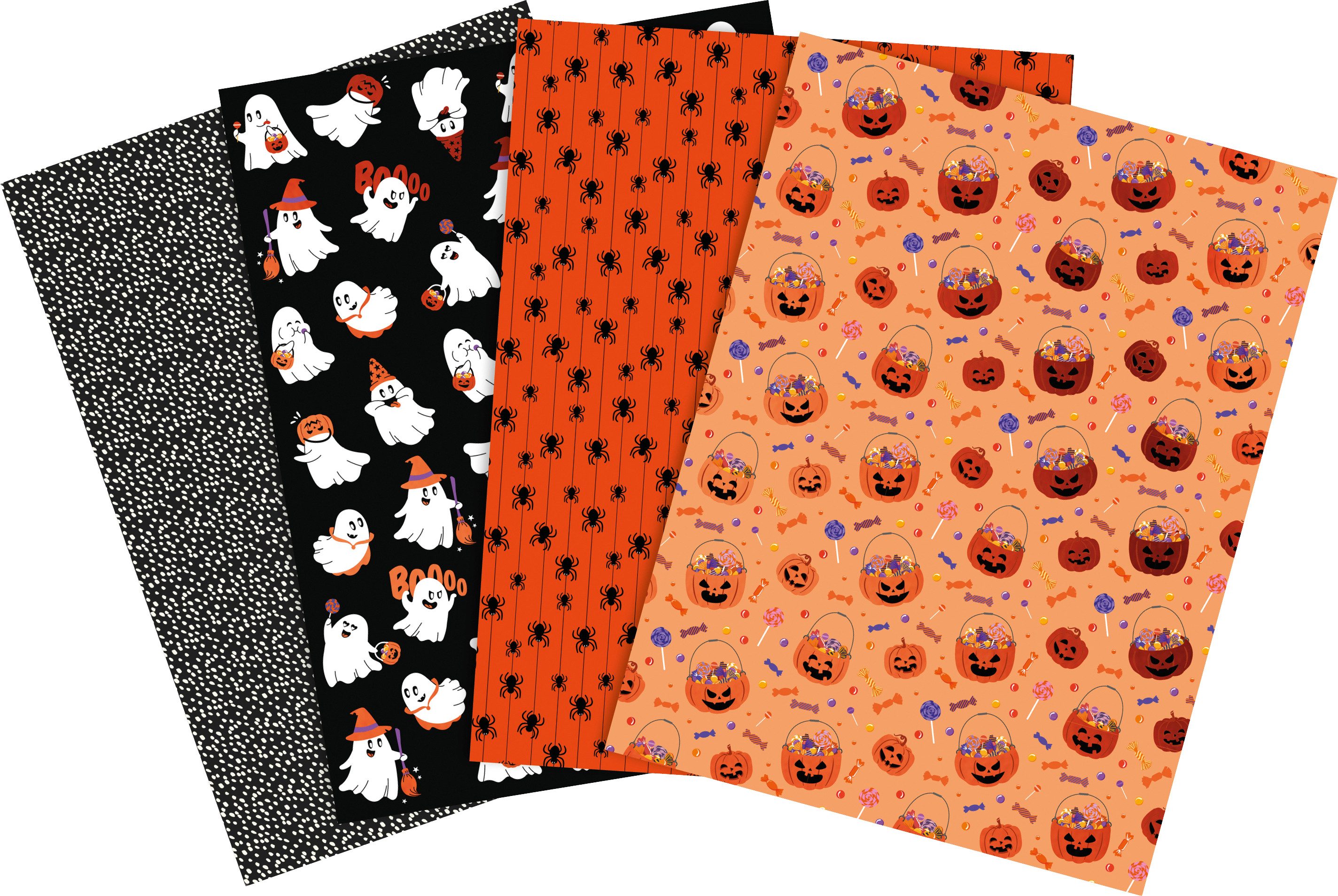décopatch Motivpapier Halloween, 4er-Set, 30 x 40 cm