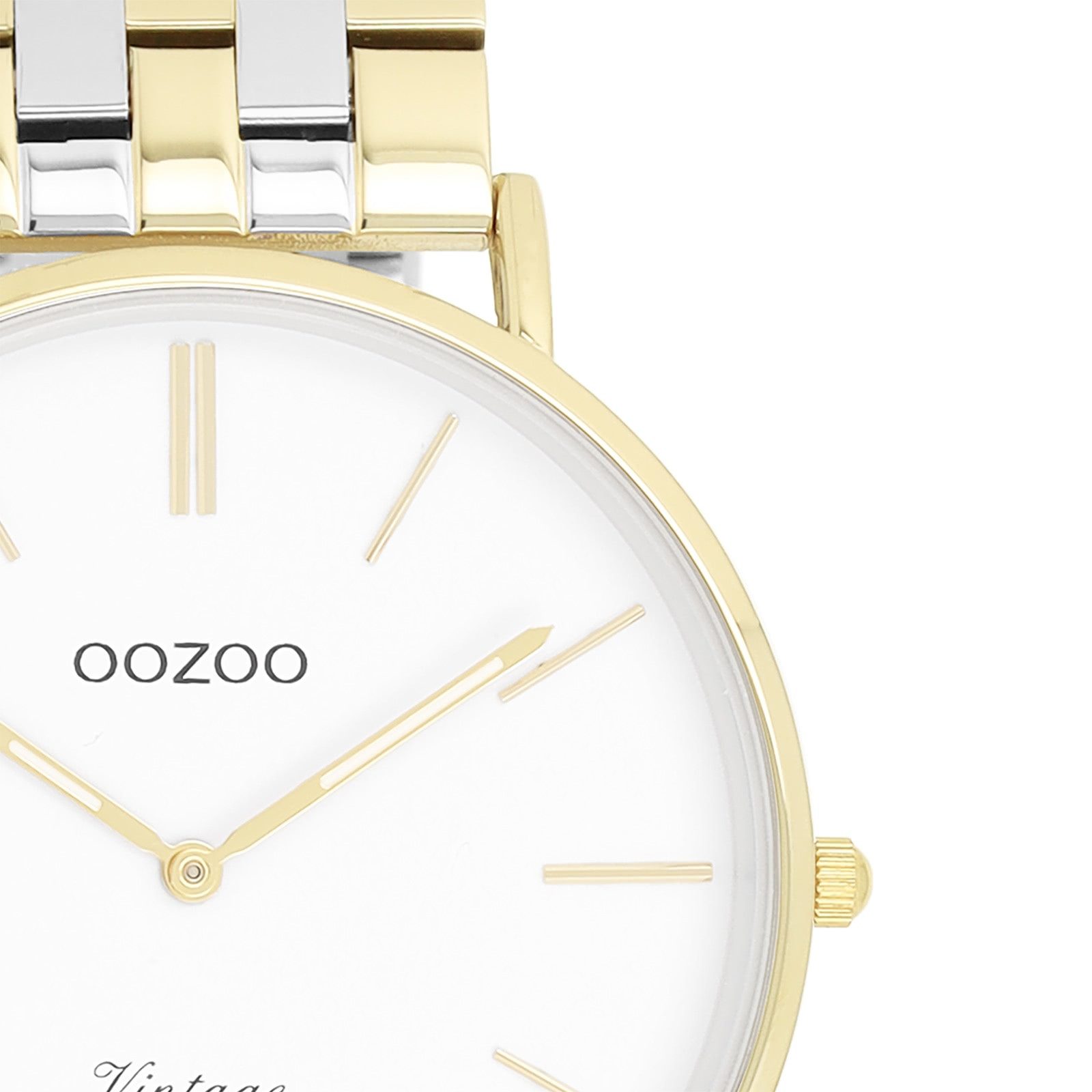 OOZOO Quarzuhr Oozoo Damen Armbanduhr OOZOO Vintage, (Analoguhr), Damenuhr rund, groß (ca. 40mm) Metallarmband, Elegant-Style
