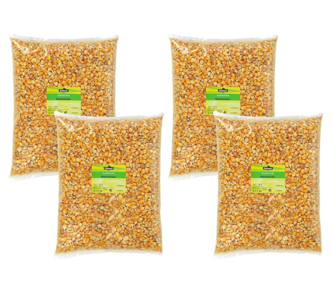 Dehner Körnermais Einzelfuttermittel, 4 x 2.5 kg (10 kg) Mais, 100% Mais, auch für Nager geeignet