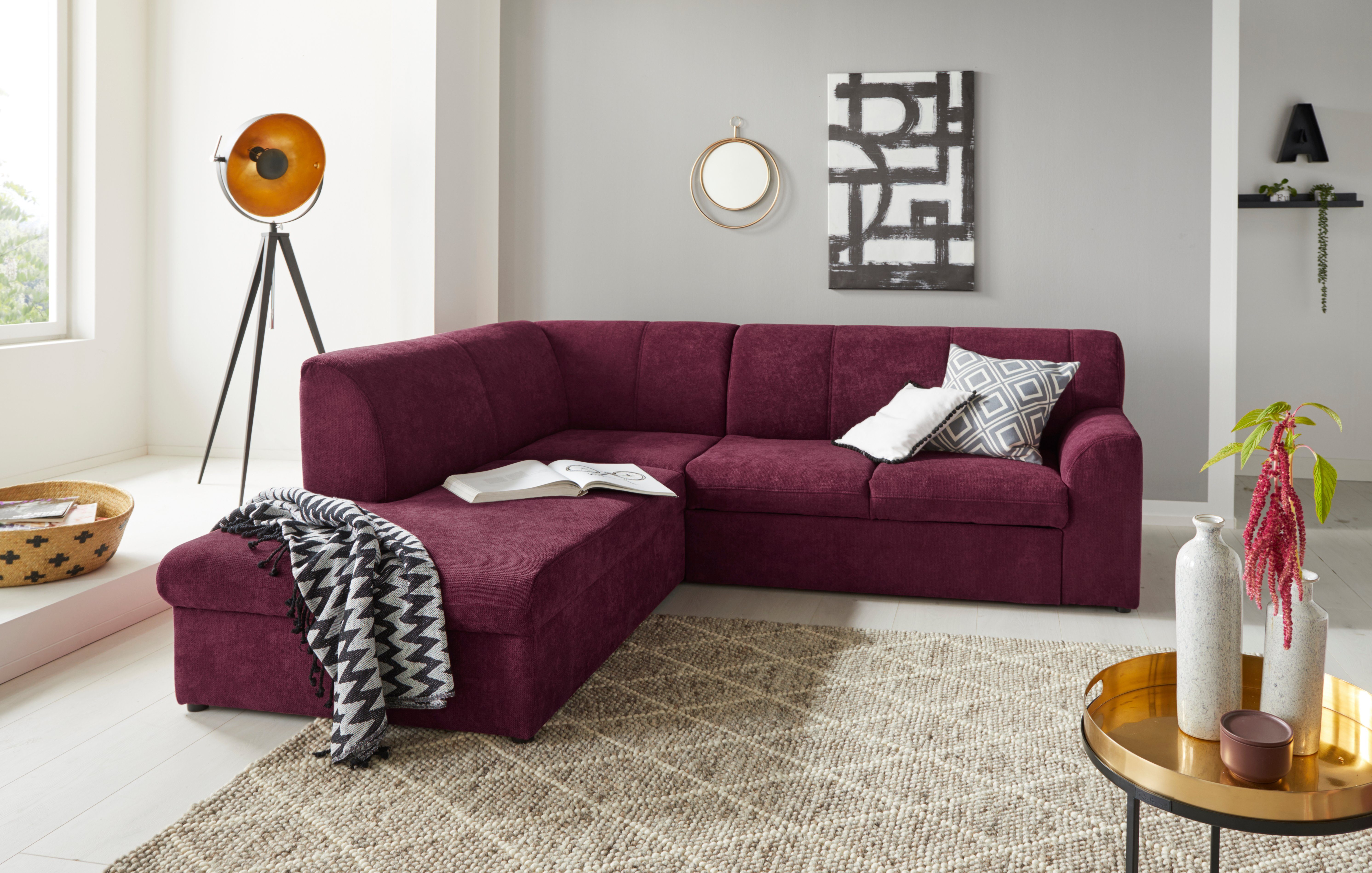 DOMO collection Ecksofa Topper zeitlos elegant, günstig online kaufen