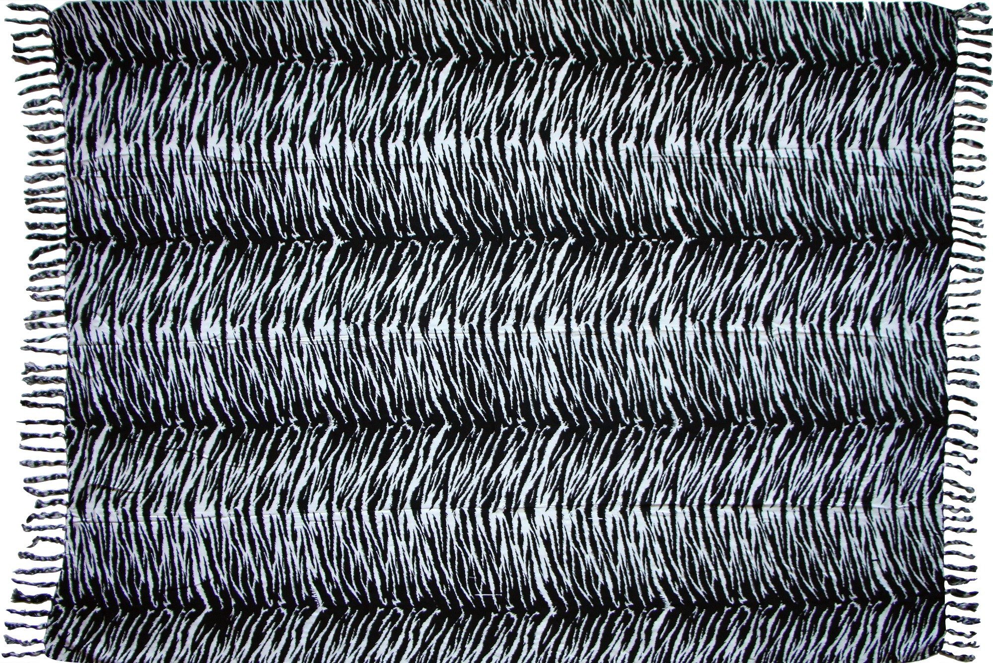 Wogeka Sarong blickdichter Sarong Zebra Muster als Strandtuch Strandkleid Wickelrock