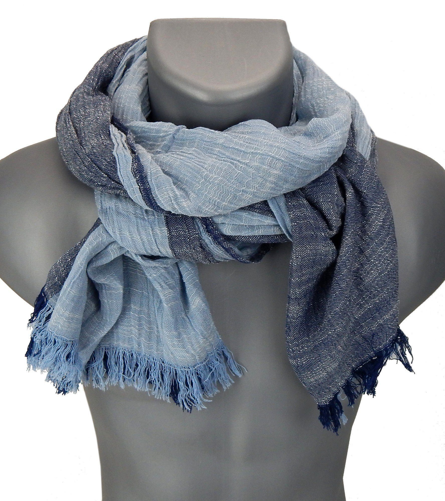 Ella Jonte Modeschal, leichter breiter Herrenschal aus Baumwolle in Leinen- günstig online kaufen