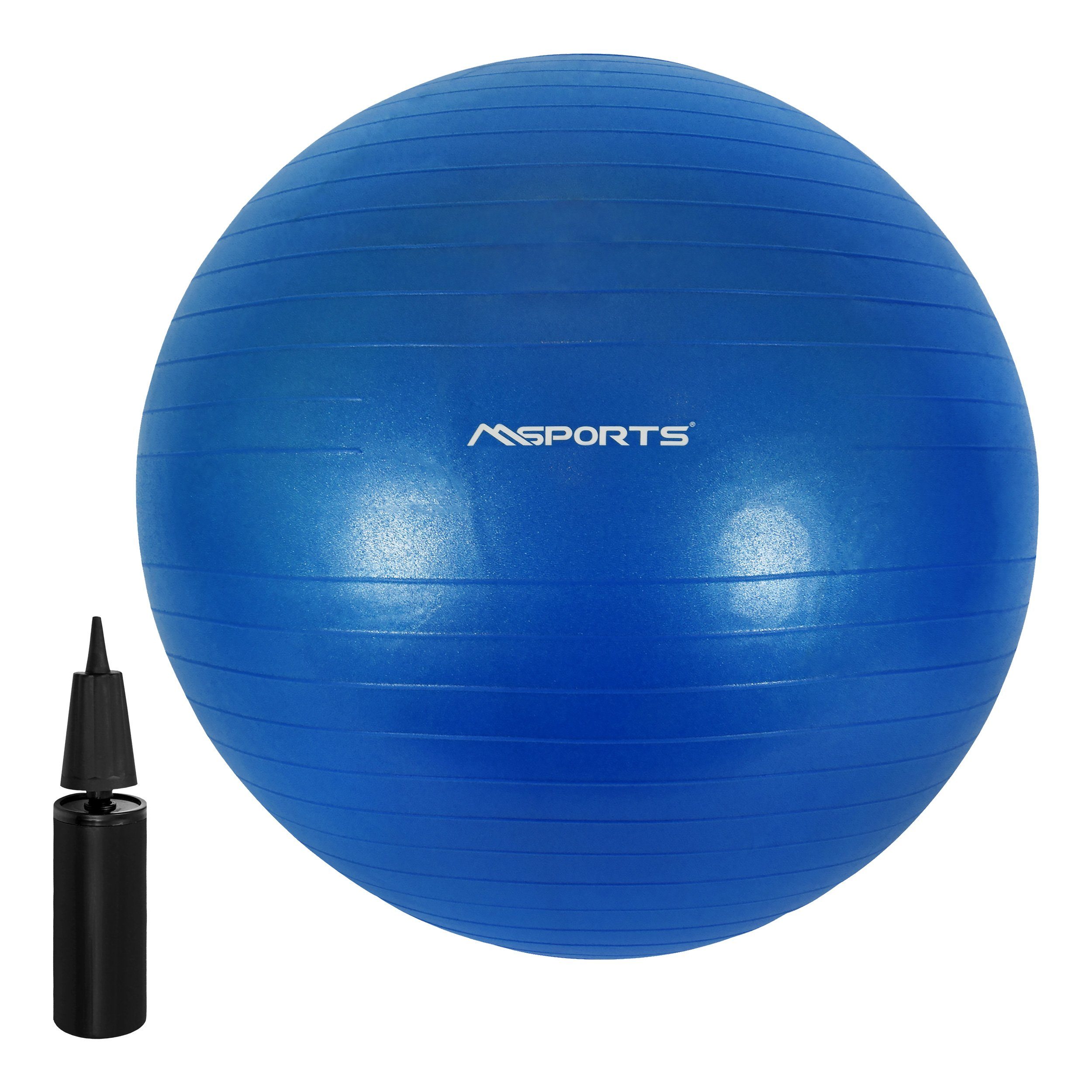1 x Gymnastikball 55 cm Sitzball Yogaball Pilatesball Bürositzball Büroball blau 