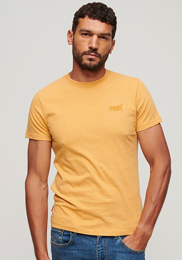 ochre VINTAGE Rundhalsshirt Superdry TEE marl EMB LOGO