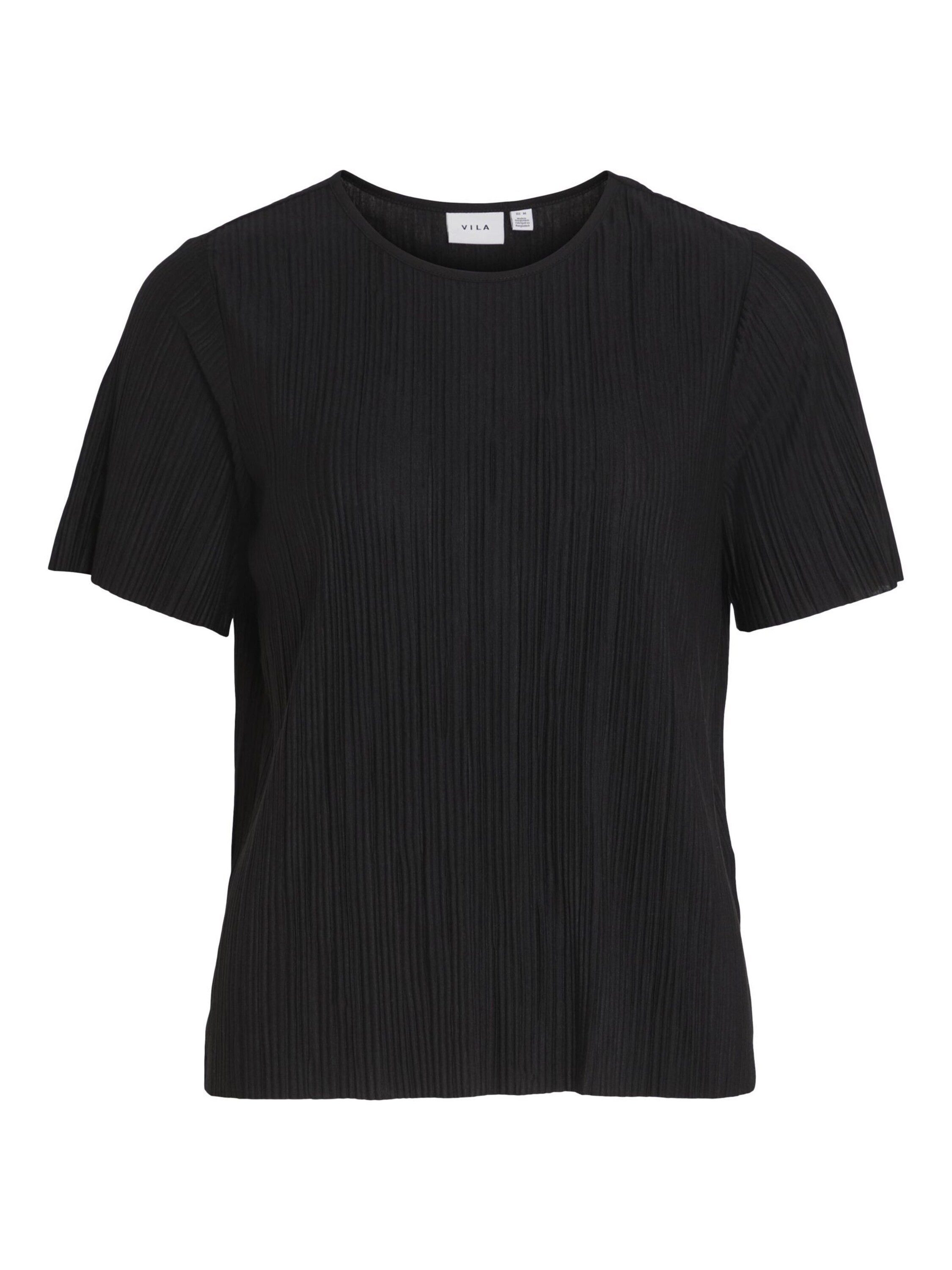 Vila Rundhalsshirt VIPlisa (1-tlg) Plissee