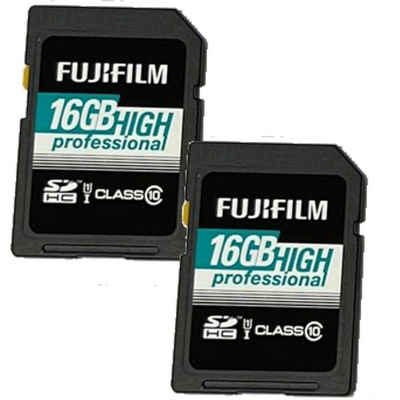 1A PHOTO PORST »2 x Fujifilm 16 GB SD Karte« Speicherkarte (16 GB GB)