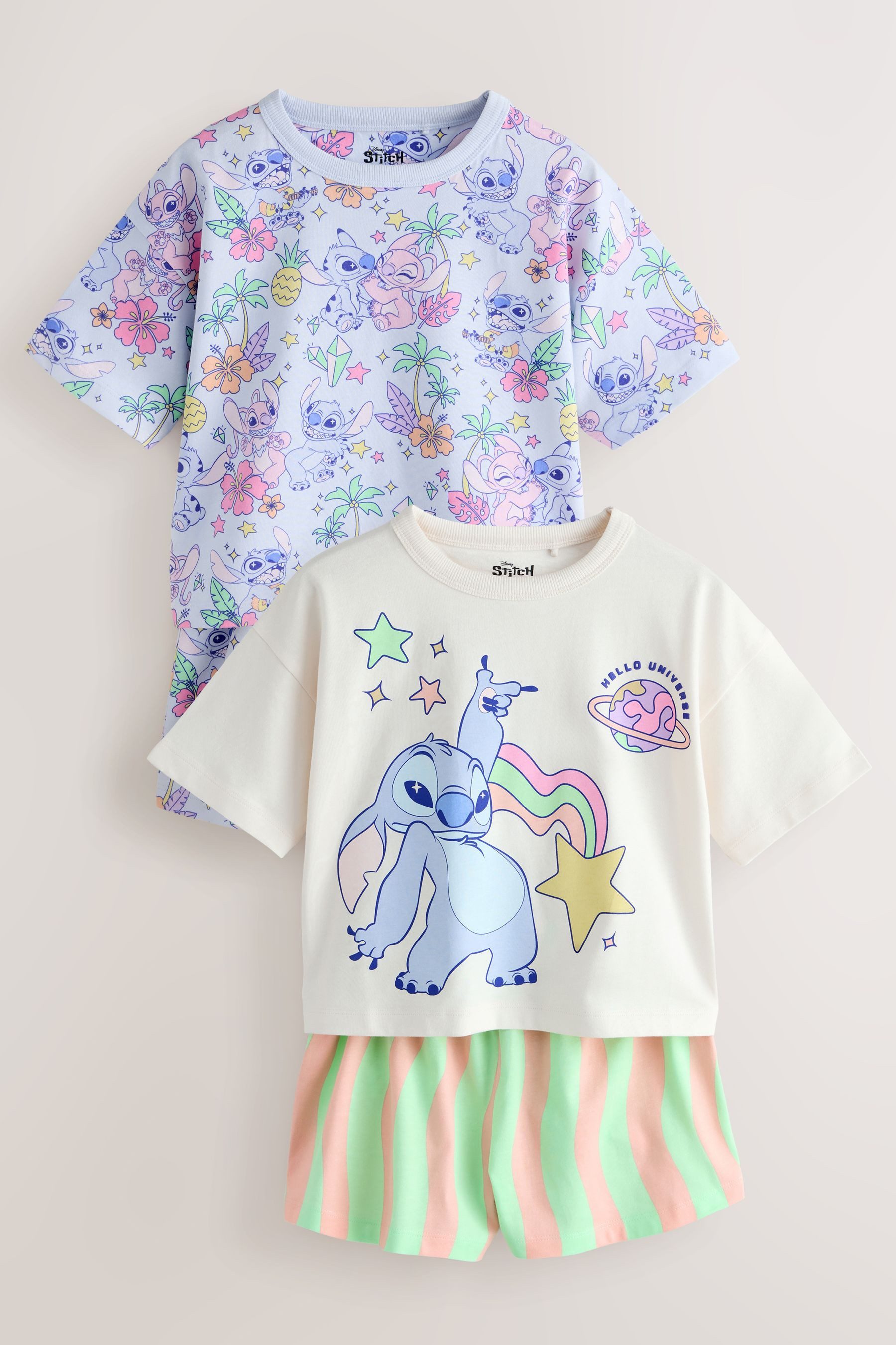 Next Pyjama Schlafanzug im 2er-Pack, Disney Lilo und Stitch (4 tlg)