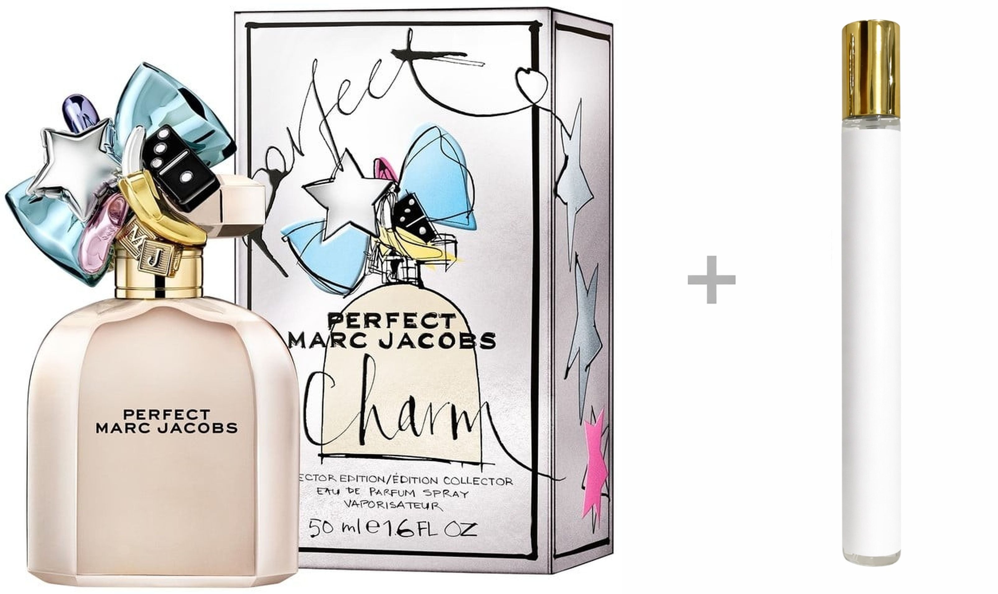 MARC JACOBS Duft-Set Perfect Charm Collector Edition Damen EDP Spray + Reiseduft, MARC JACOBS, Damenparfüm, Eau de Parfum, Glasflakon, Damenduft