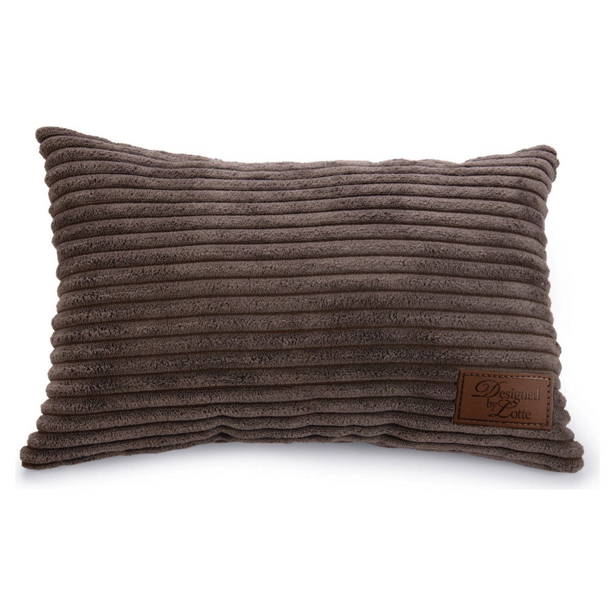 Designed By Lotte Tierdecke Kissen Ribbed braun günstig online kaufen