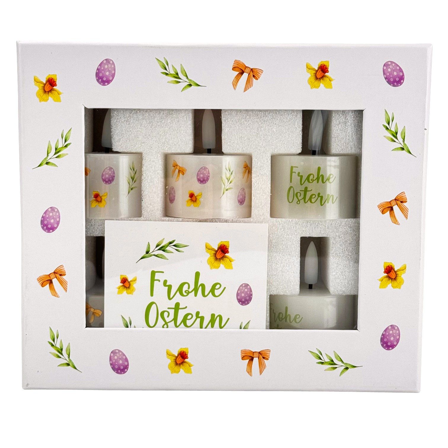 Online-Fuchs LED-Kerze - 6 LED-Teelichter mit Timer im Frühling-Design - Os günstig online kaufen