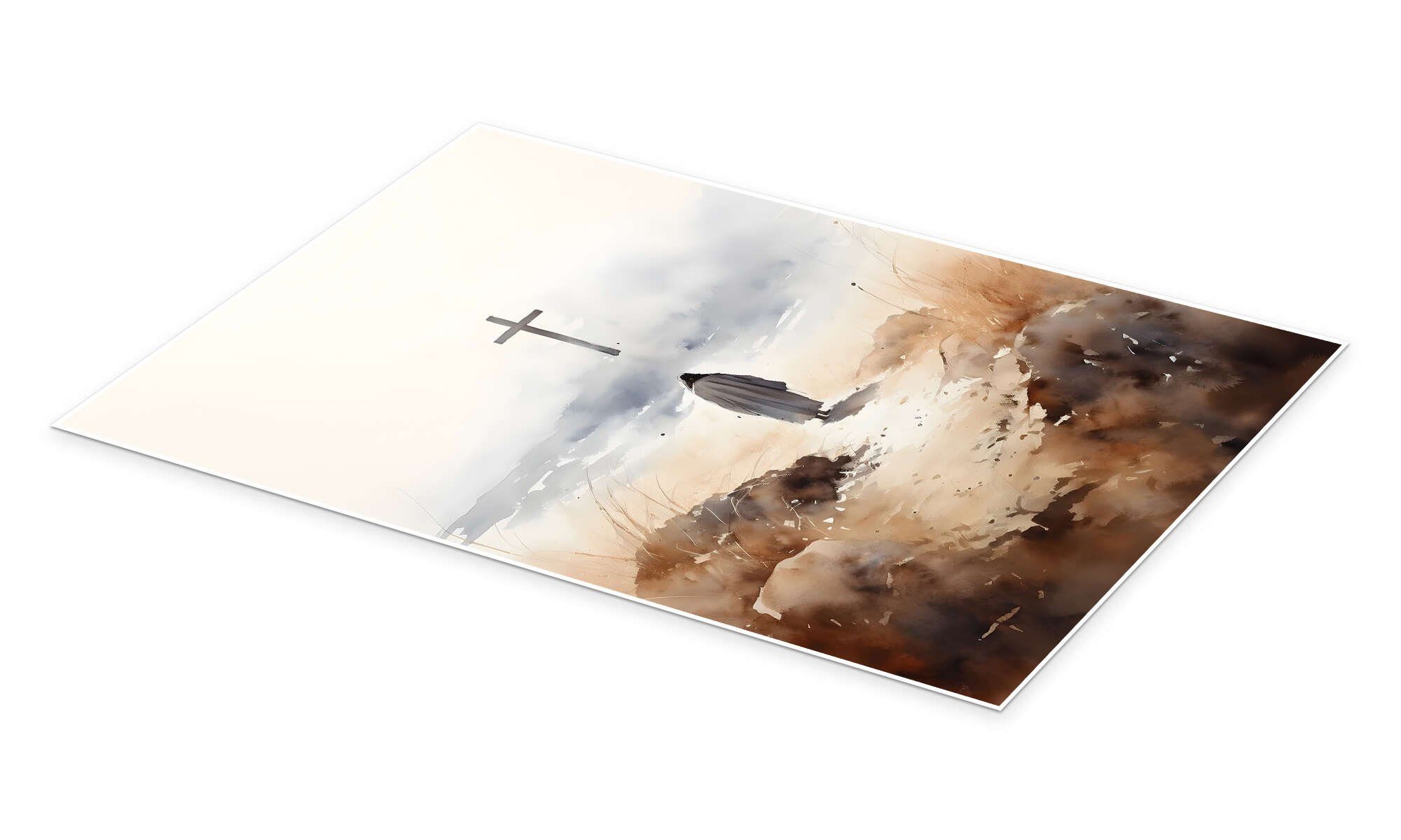 Posterlounge Wandbild Jesus und das Kreuz, günstig online kaufen