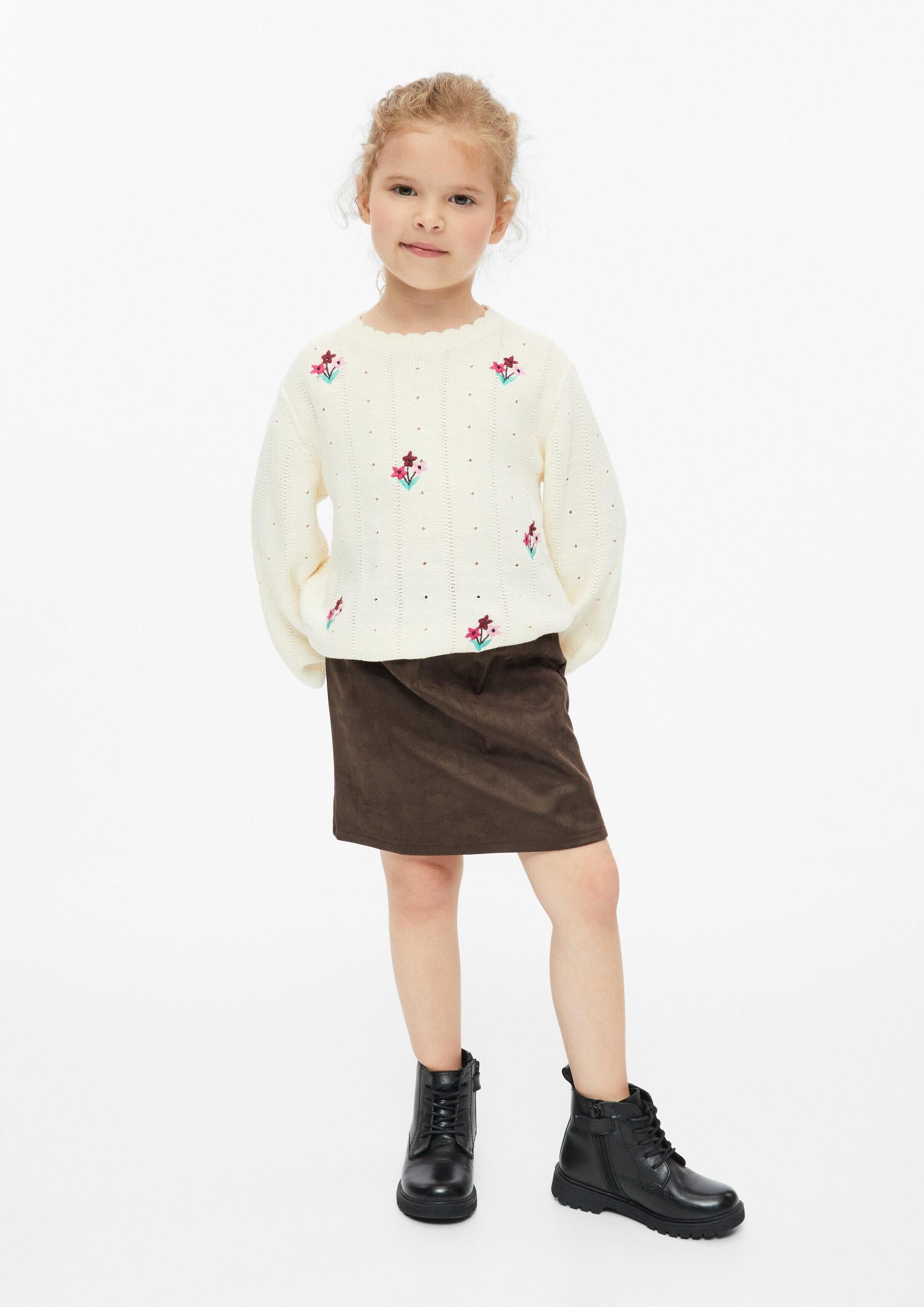 s.Oliver Minirock Rock Veloursrock mit integrierter Shorts und Charm