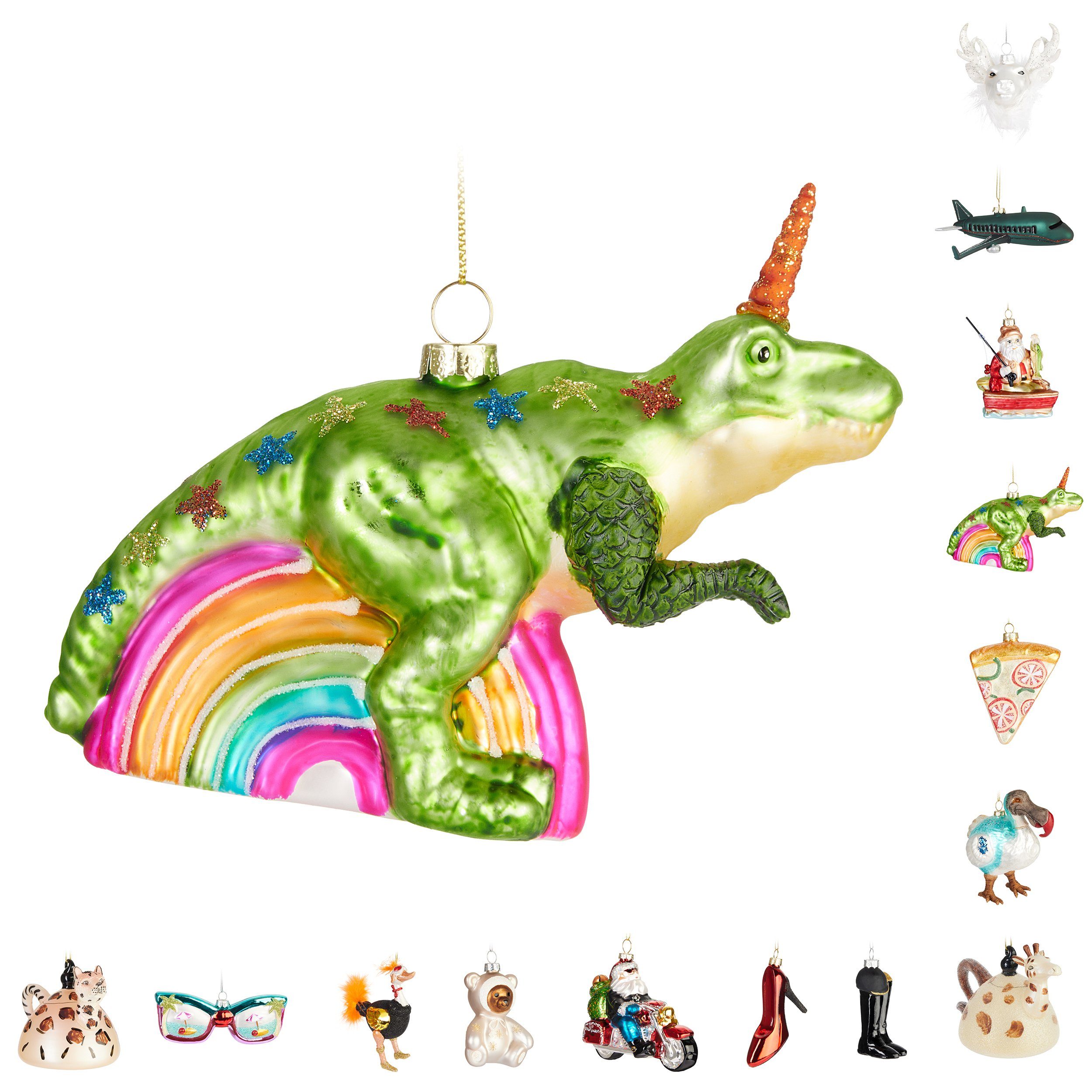 BRUBAKER Weihnachtsbaumkugel Lustige Weihnachtskugel aus Glas - Handbemalt günstig online kaufen