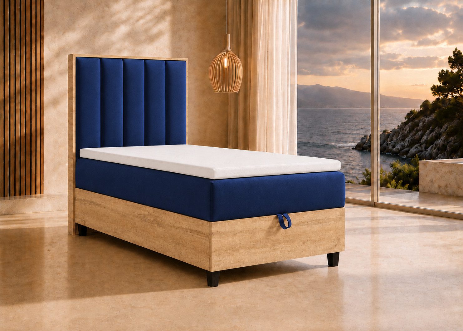 Best for Home Boxspringbett Einzelbett Trinity K-10 mit Bettkasten & Komfort Topper T30 (Bett, Polsterbett mit Stauraum, Jugendbett, Kinderbett versch. Größen, 4-St., 70x200 80x200 90x200 100x200 cm), Verschiedene Liefermöglichkeiten, TOP Preis-Leistungs-Verhältnis
