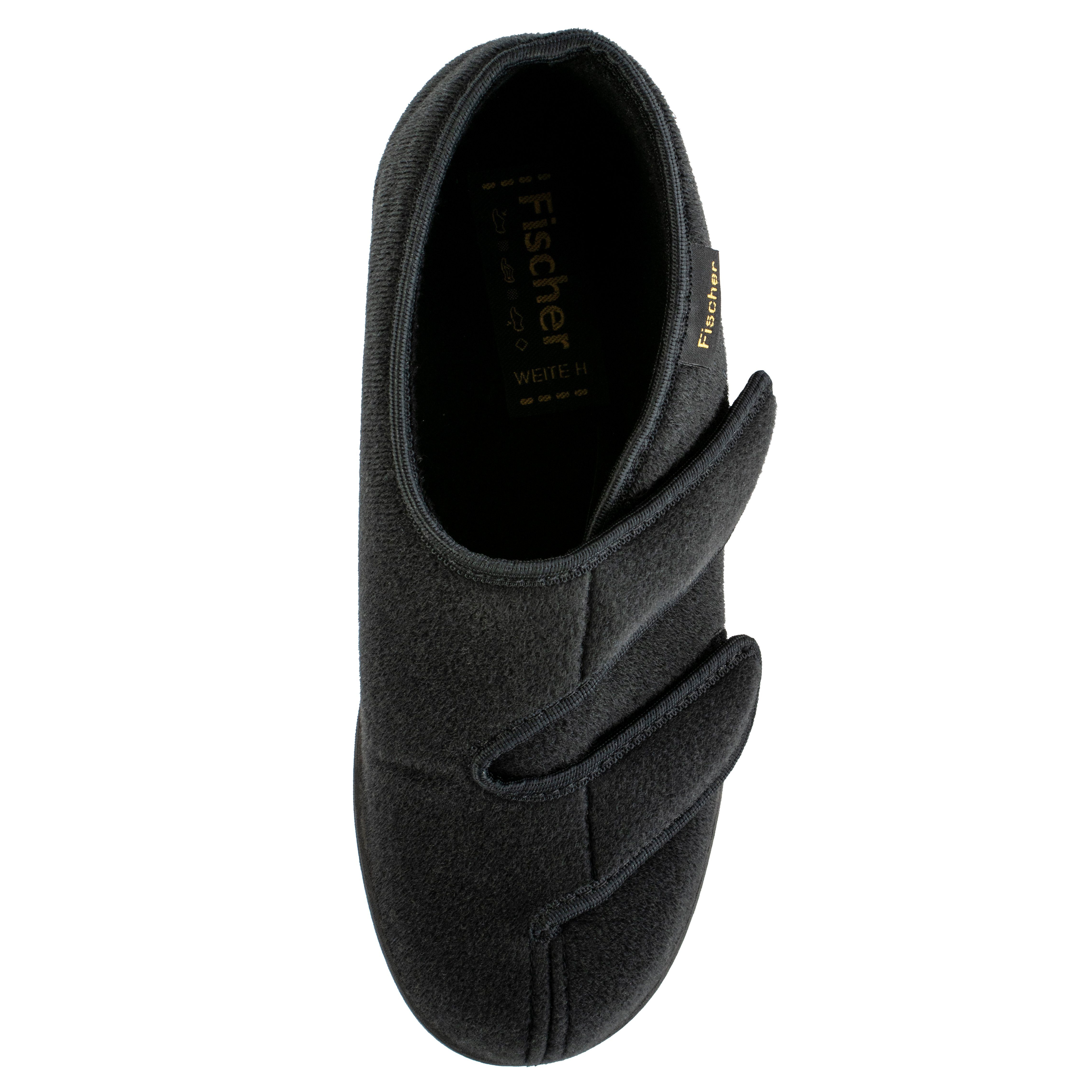 Fischer-Markenschuh Dora Hausschuh Klettvelour, Weite H, Klettverschlüsse