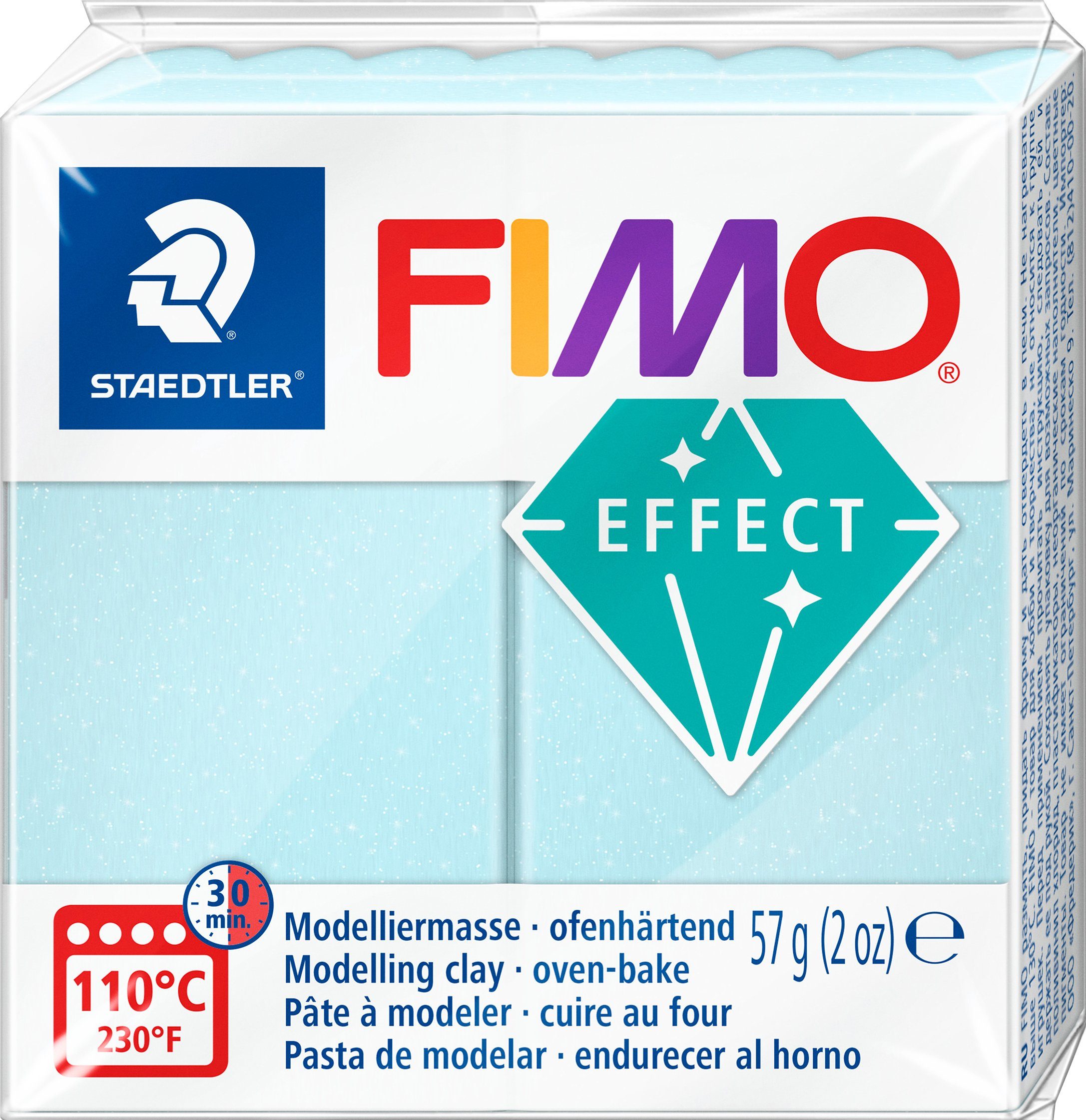 FIMO Modelliermasse Effect, 57 g Eiskristallblau
