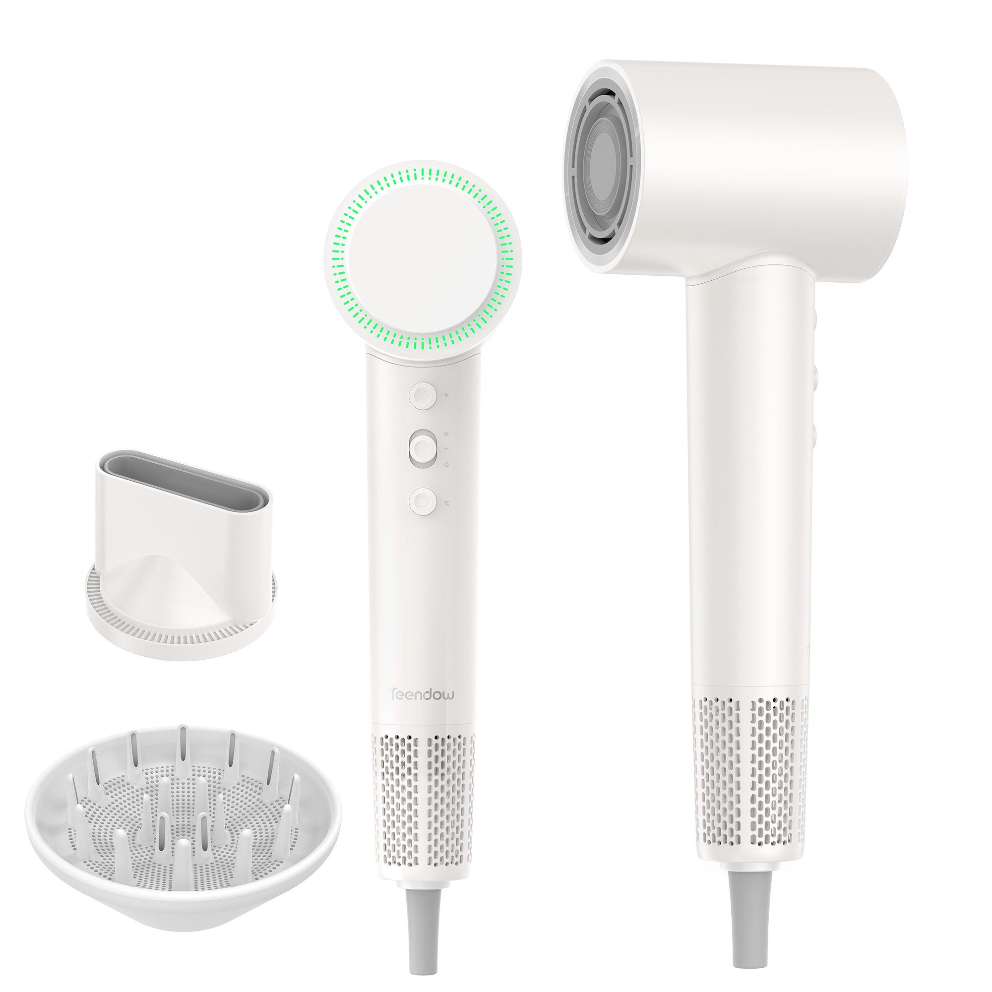 Teendow Haartrockner T761-B Föhn Ionen mit Diffusor 1600W Kaltluft Hochgeschwindigkeit, 1600 W, Magnetdüse, Diffusor, Ionen-Technologie, Leise Betriebslautstärke, Schnelltrocknung