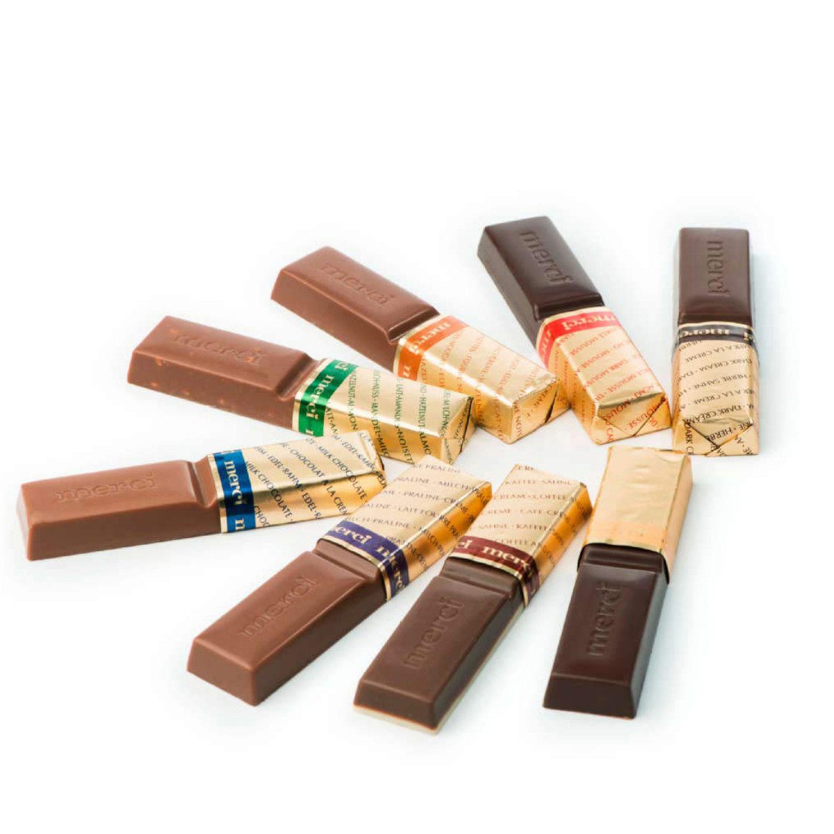 Merci Schokolade, merci Finest Selection Große Vielfalt Schokoladen Spezialitäten 400g