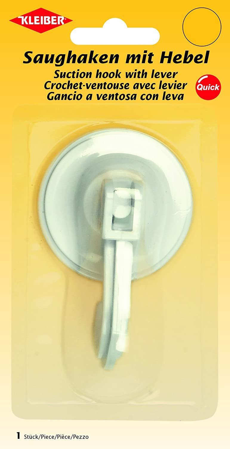 KLEIBER Handtuchhaken KLEIBER 52301 Saughaken Kunststoff weiß