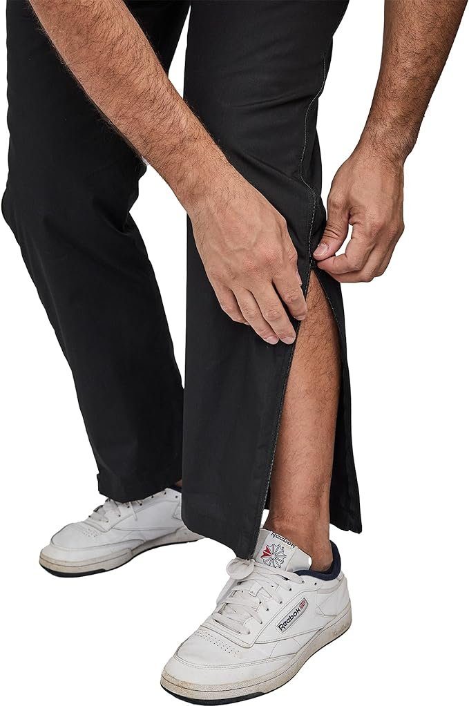 Dobsom Trainingshose Reha I OP Hose Damen I Herren I mit seitlichen Reißverschlüssen