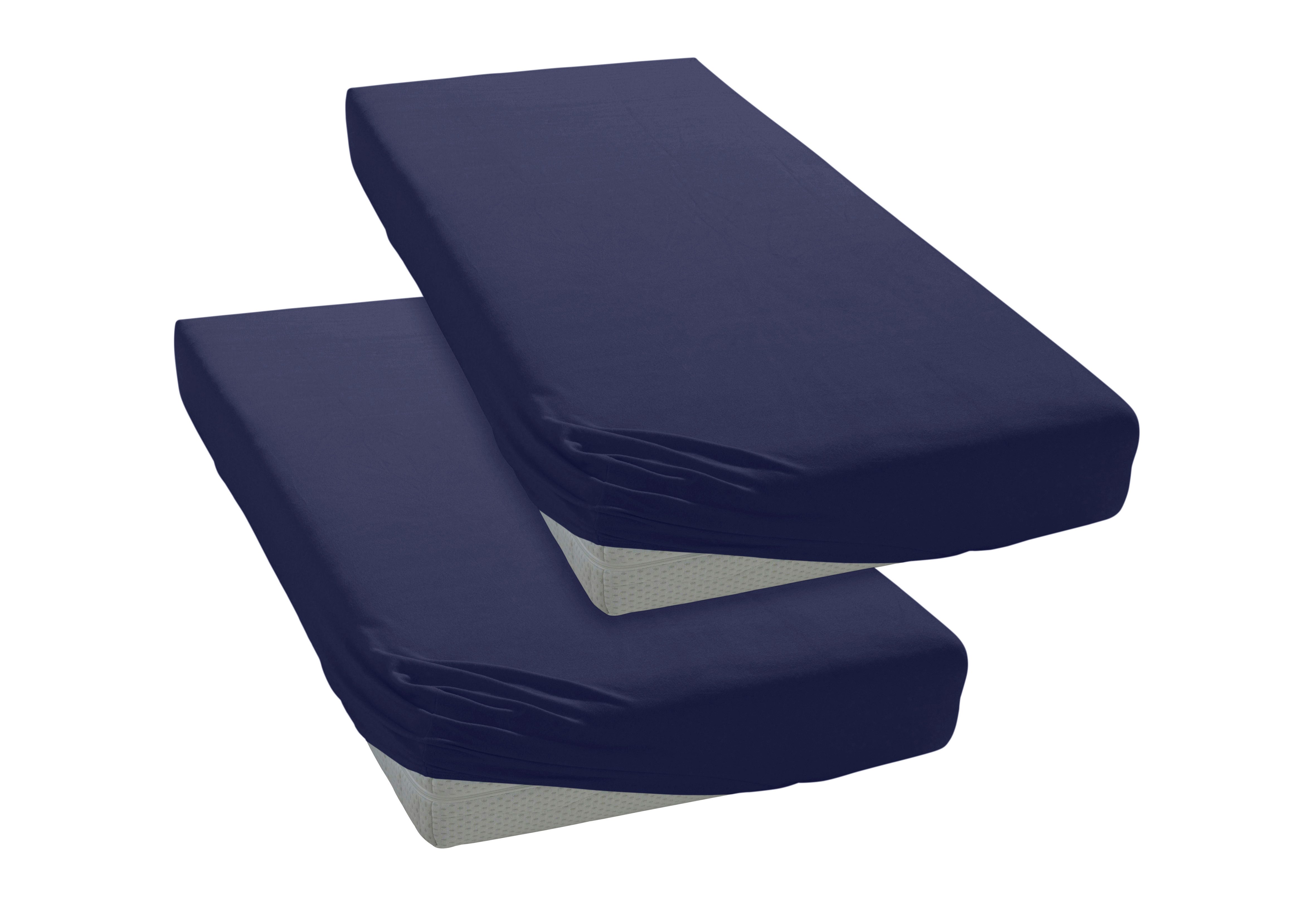 OTTO home Spannbettlaken Cremona, Basic & Premium Qualität mit Elasthan, Jersey (145 g/m), Gummizug: rundum, (2 Stück), Bettlaken für Matratzen von 20-25 cm Höh – Bild 3 von 5