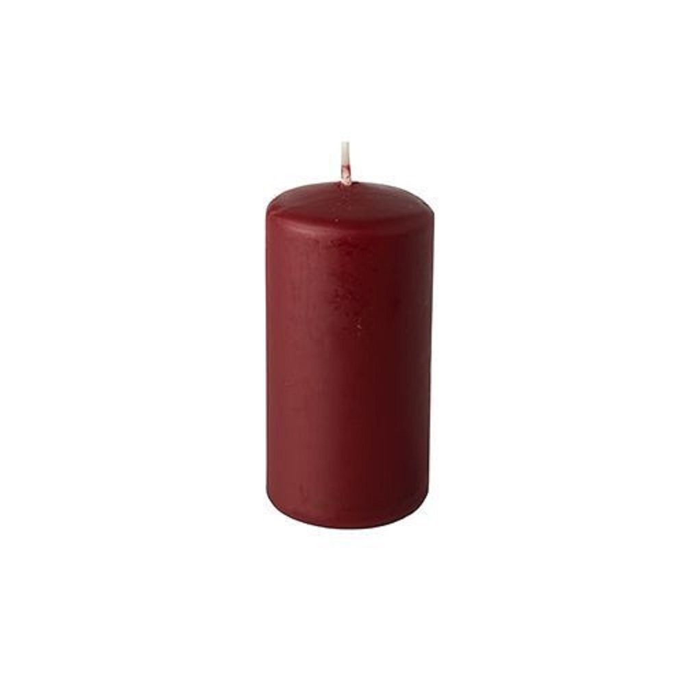 PAPSTAR GmbH Stumpenkerze 8 Stumpenkerzen 5x10cm - bordeaux (Stumpenkerzen, 8er Pack)
