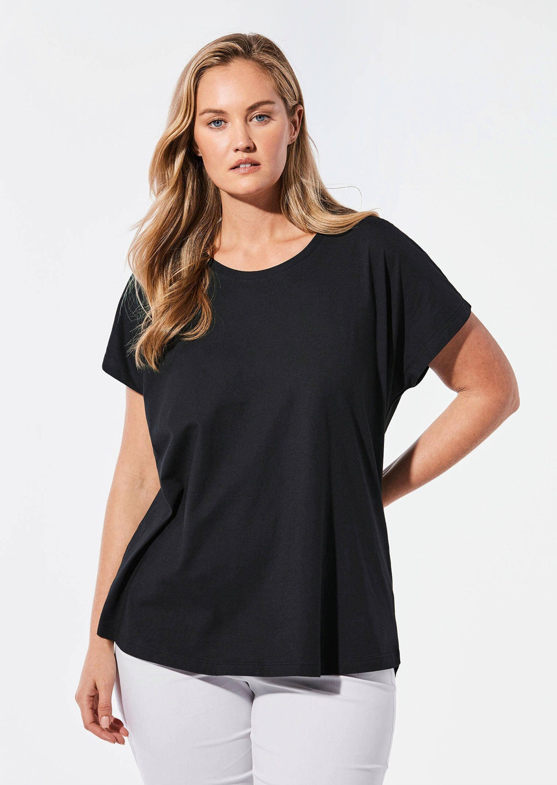 GOLDNER T-Shirt Shirt mit Rundhalsausschnitt (CURVY, CURVY) günstig online kaufen