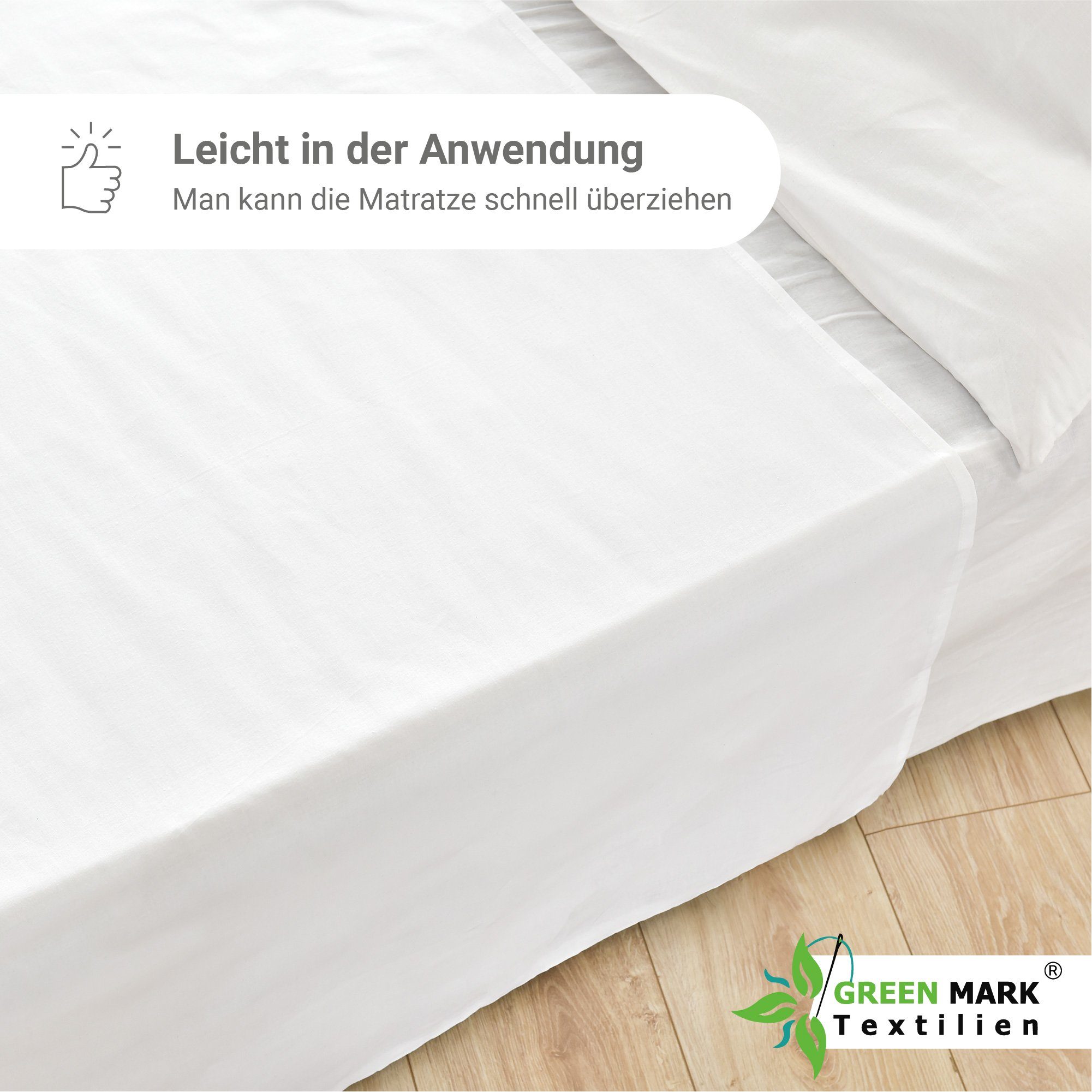 NatureMark Bettlaken klassisches Betttuch Haustuch, 100% Baumwolle, Gummizu günstig online kaufen