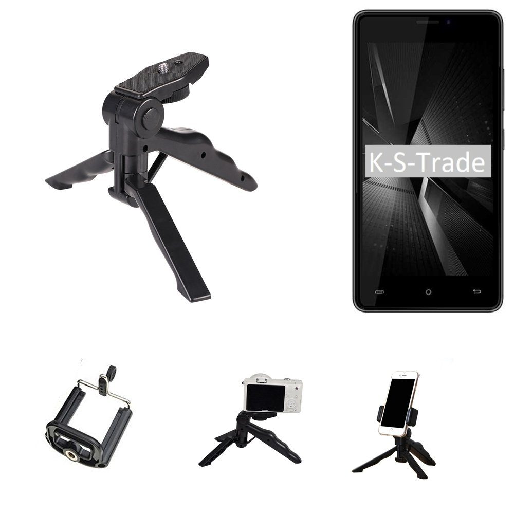 K-S-Trade für Cubot H3 (2018) Smartphone-Halterung, (Stativ Tisch-Ständer Dreibein Handy-Stativ Ständer Mini-Stativ)