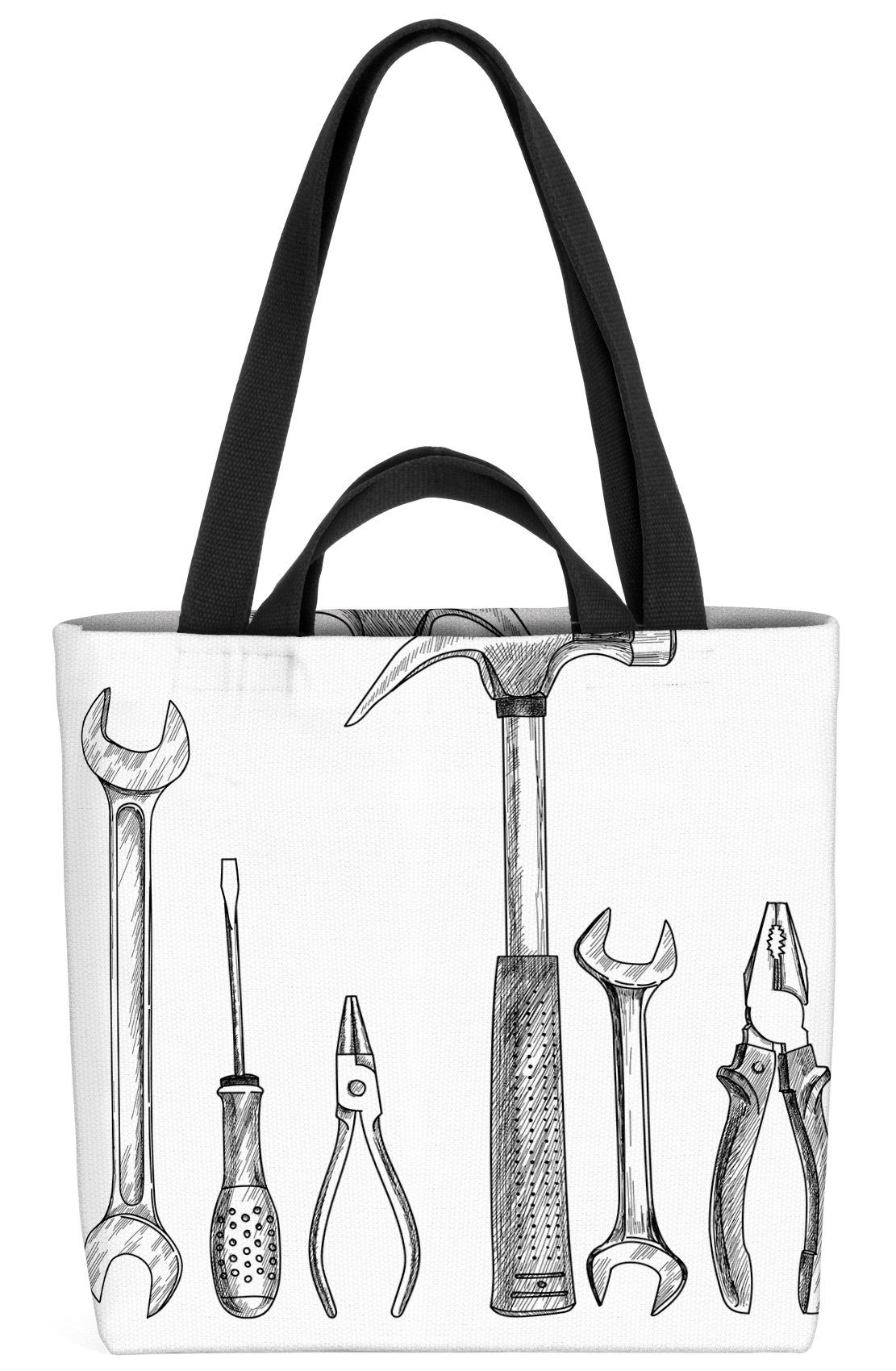 Zeichnung Hammer baste (1-tlg), Henkeltasche VOID Schraubenzieher Werkstatt Hobby Zange Werkzeug