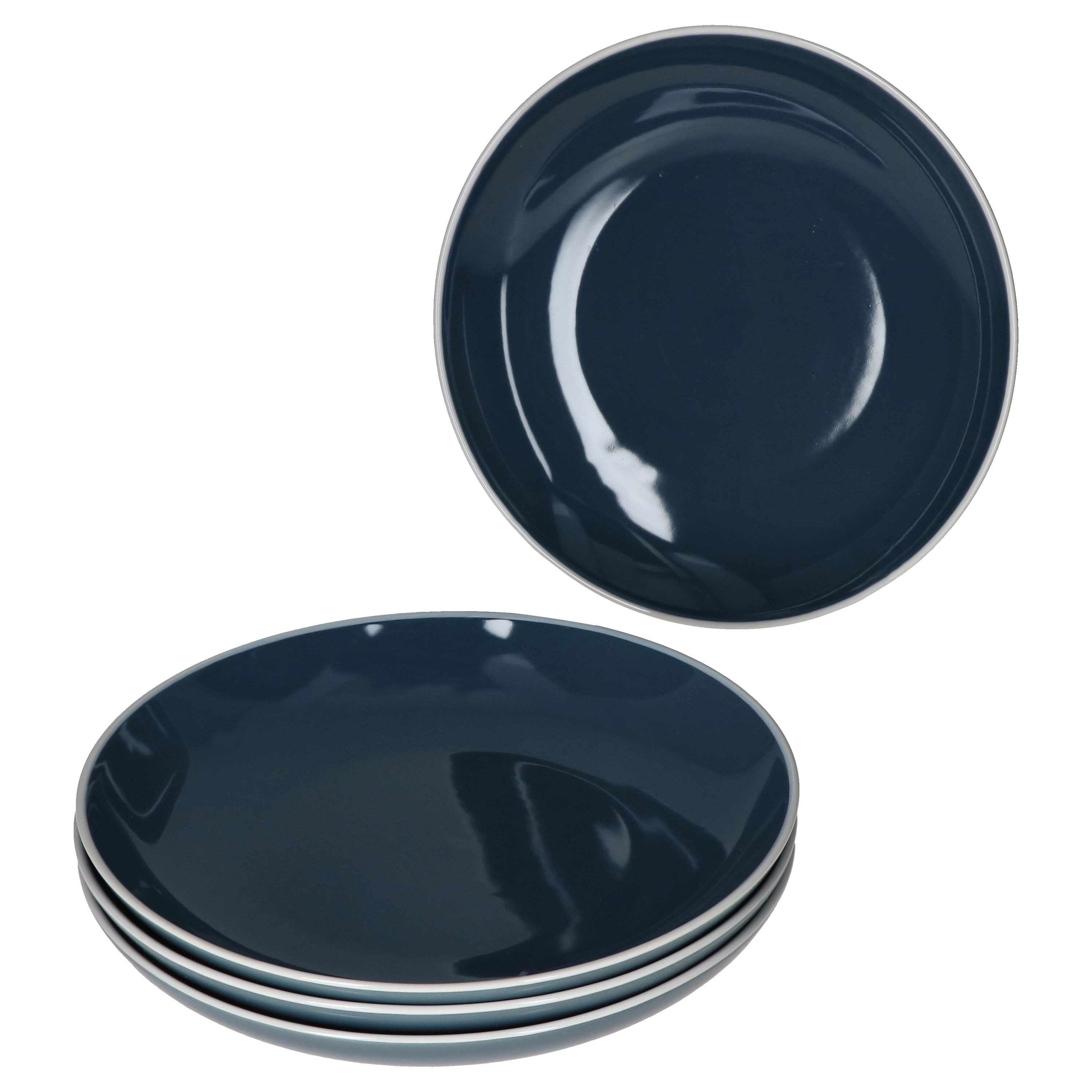MamboCat Frühstücksteller 4er Set Dessertteller Linus Blau - 403954