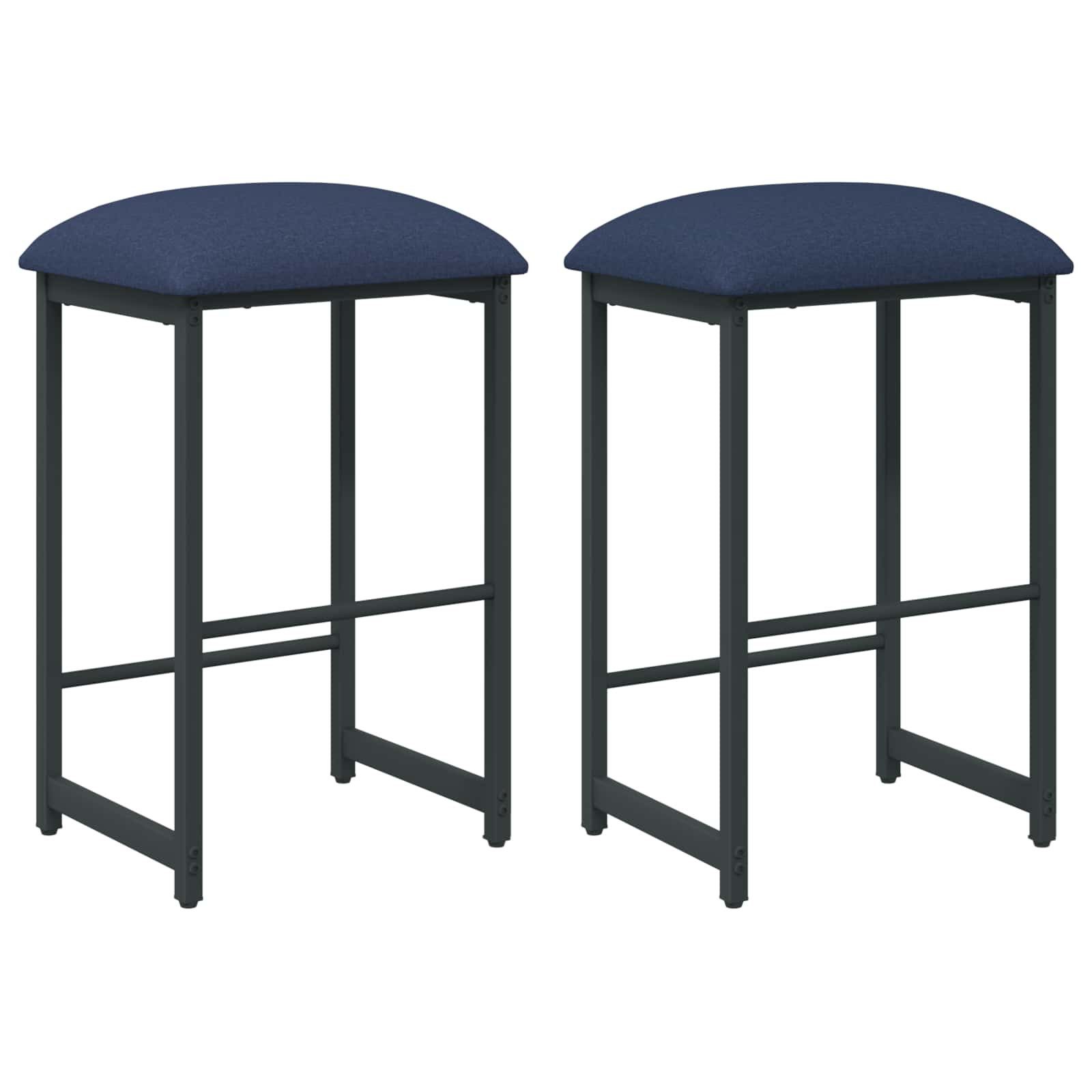 vidaXL Barhocker Barhocker 2 pcs Blau 40 x 32 x 74 cm Holzwerkstoff (2 St)