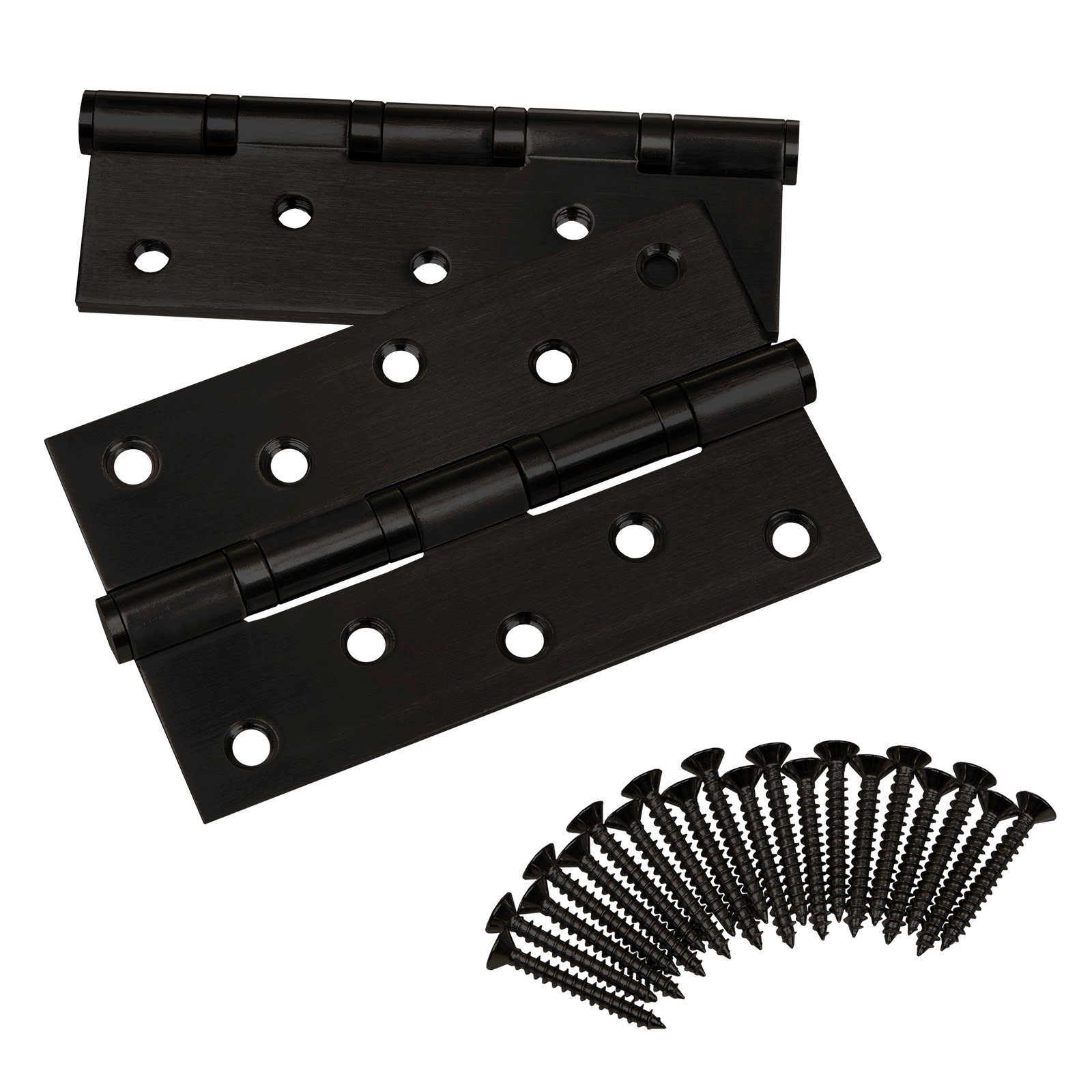 SO-TECH® Türbeschlag Türscharnier Edelstahl SS304 Aufschraubband (2 St), 127 x 76 x 2,5 mm, schwarz