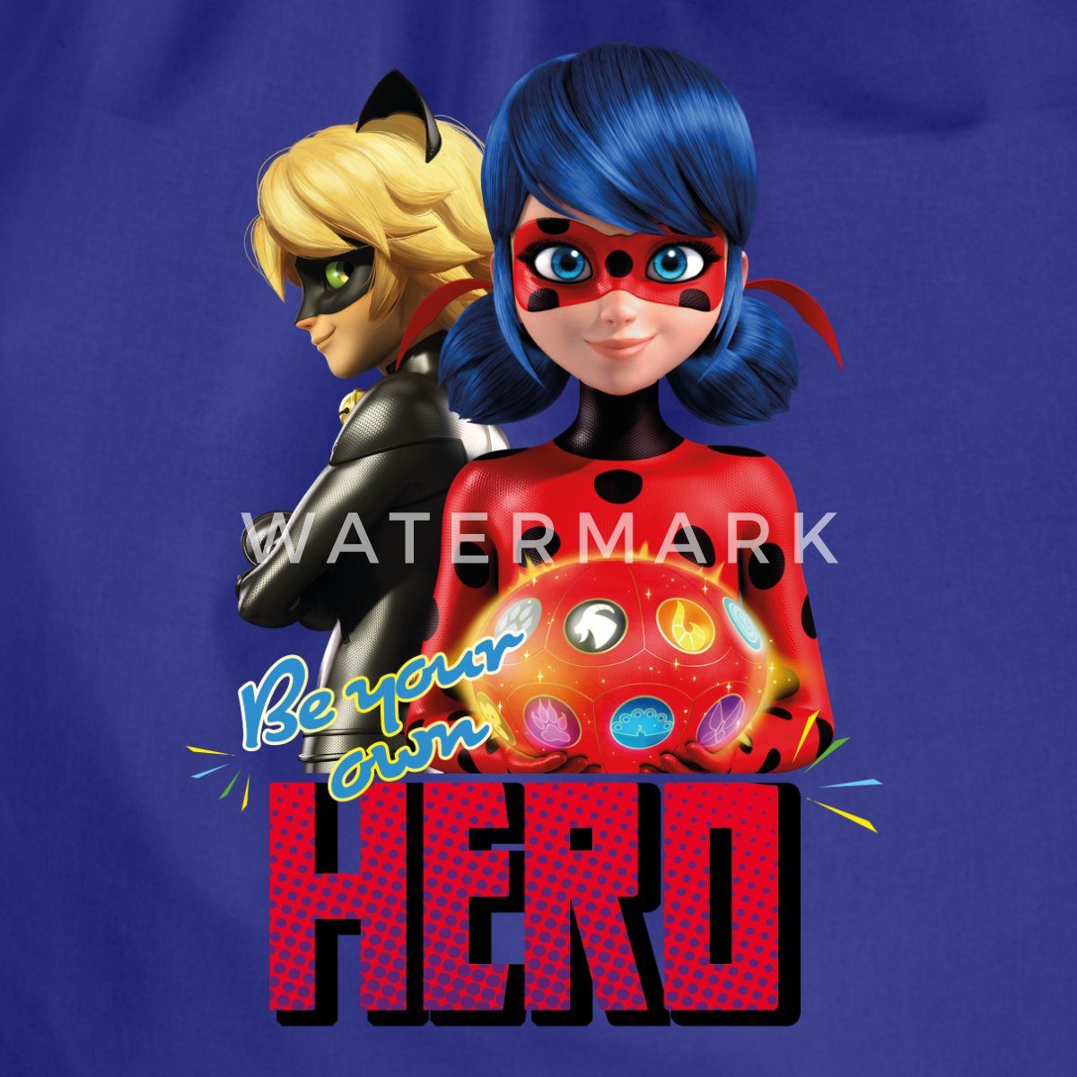Spreadshirt Turnbeutel Miraculous Be Your Own Hero Turnbeutel (1-tlg)