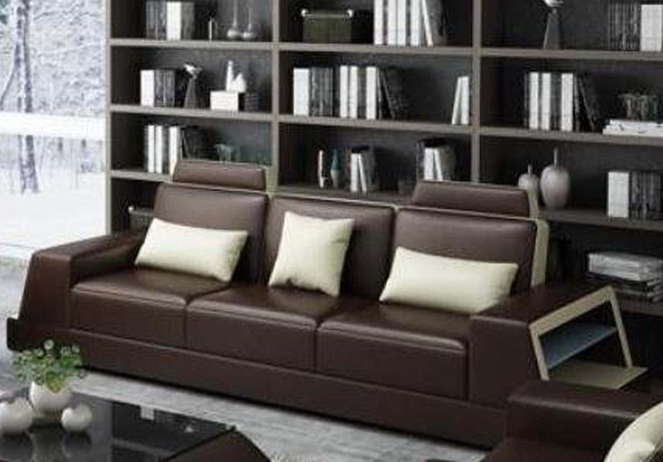 JVmoebel Sofa Luxus Beiger Multifunktions Dreisitzer modernes Design Neu, Made in Europe