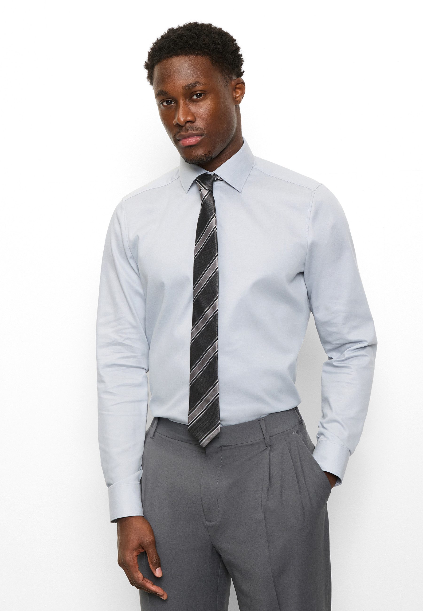 OLYMP Langarmhemd Level 5 Businesshemd, body fit, New York Kentkragen