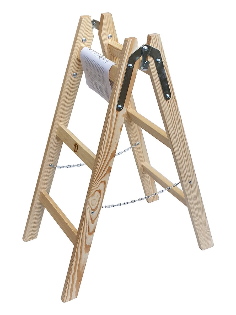 VaGo-Tools Vielzweckleiter Holzleiter Leiter Trittleiter 2 x 3 Stufen (Stück)