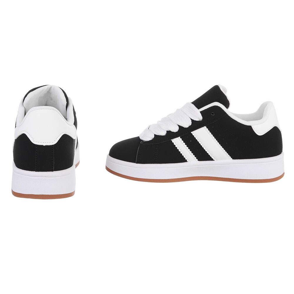 Ital-Design Sportlicher Freizeitschuh für Damen, komfortabel und stylish Sneaker (91512465) Keilabsatz/Wedge Sneakers Low in Schwarz – Bild 5 von 5