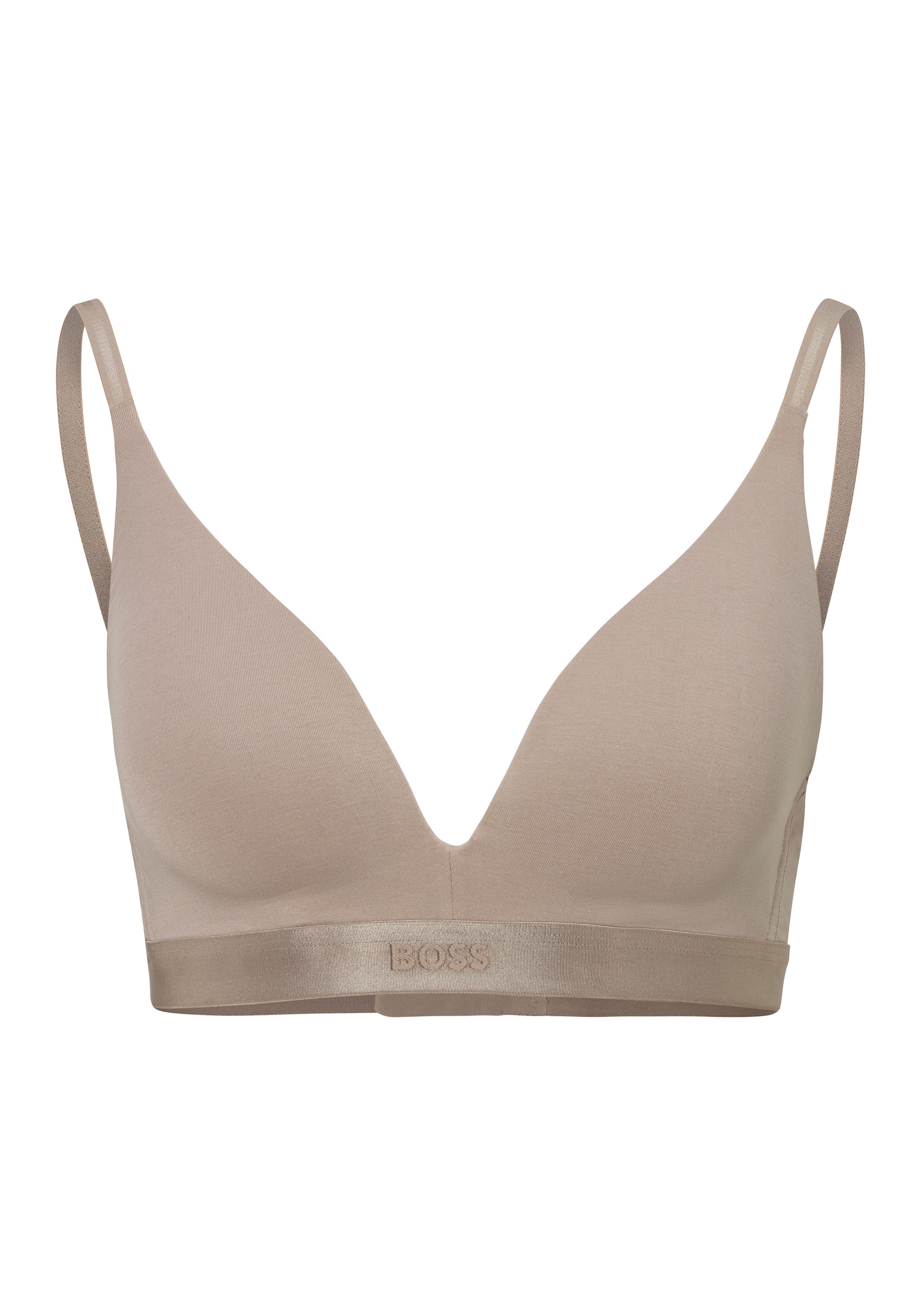 BOSS Triangel-BH TRIANGLE PADDED BEA mit BOSS Schriftzug auf elastischen Bund