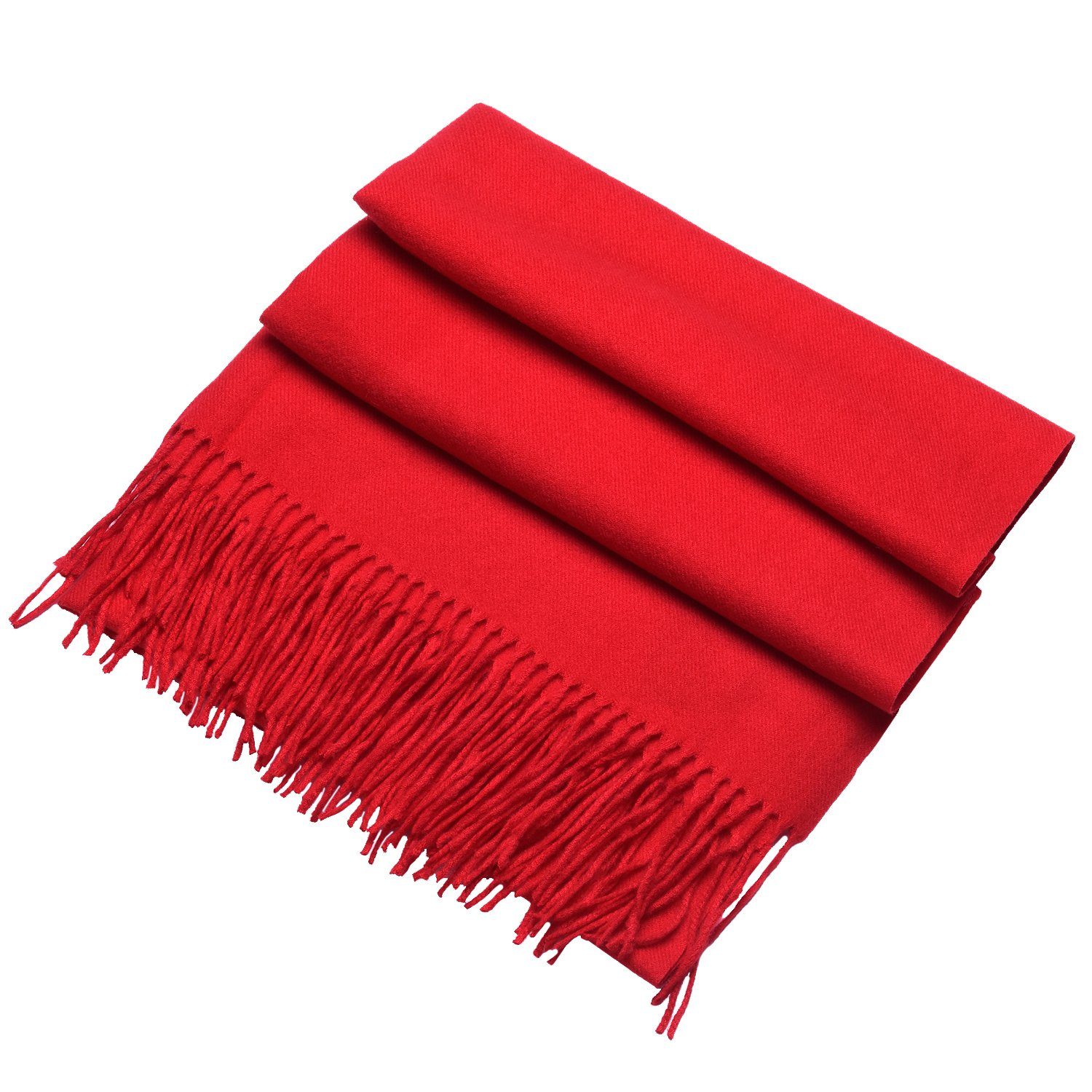 DonDon Schal Schal Winterschal, (1-St), Damenschal, kuschlig weich, mit Fransen, Feinstrick