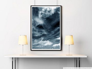 Sinus Art Poster 90x60cm Poster Dunkler Wolkenhimmel vor dem Sturm