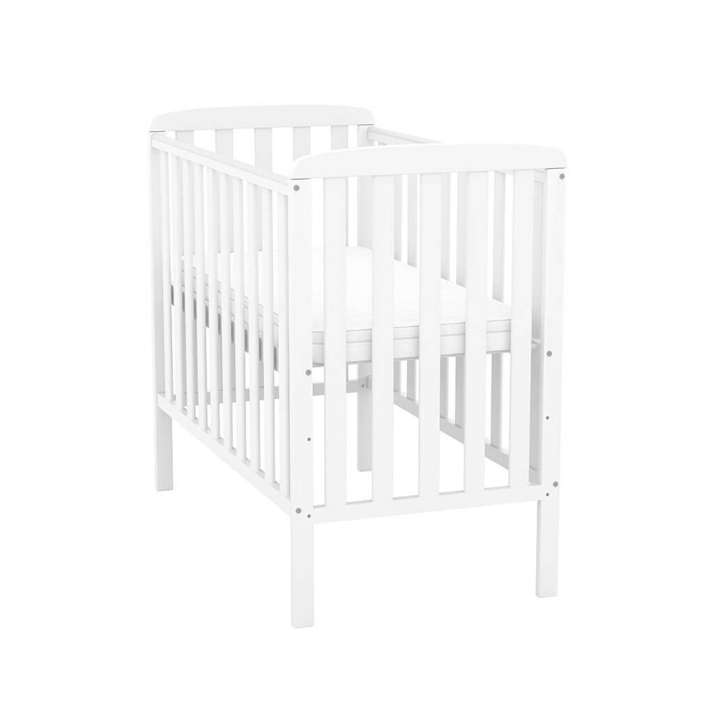 Baby-Delux Babybett Compact Beistellbett, Kinderbett 50x100 cm weiß höhenverstellbar Matratze