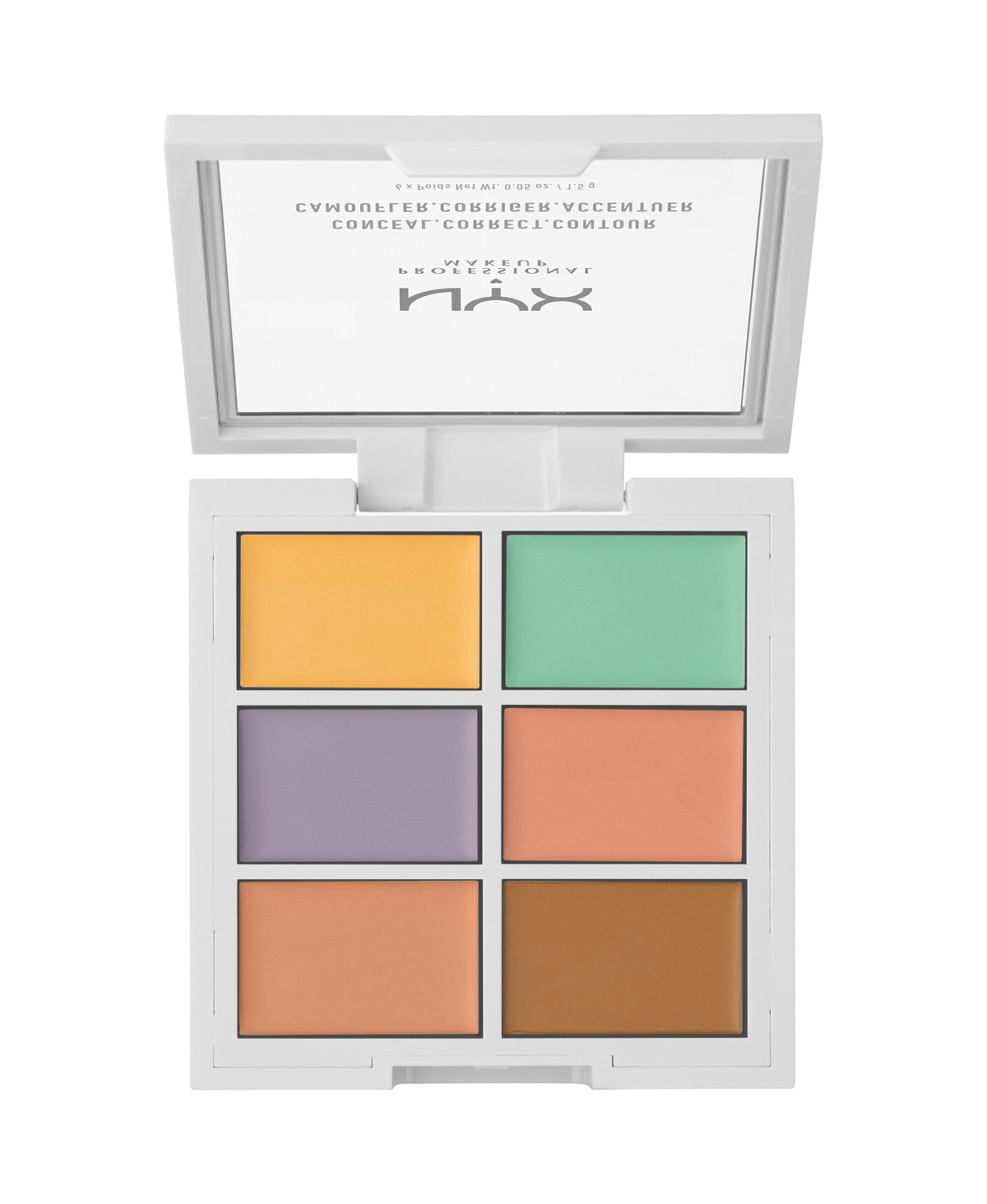 NYX PROFESSIONAL MAKEUP Concealer Color Correcting Palette, ideal zum Abdecken von Hautunreinheiten und Farbunebenheiten