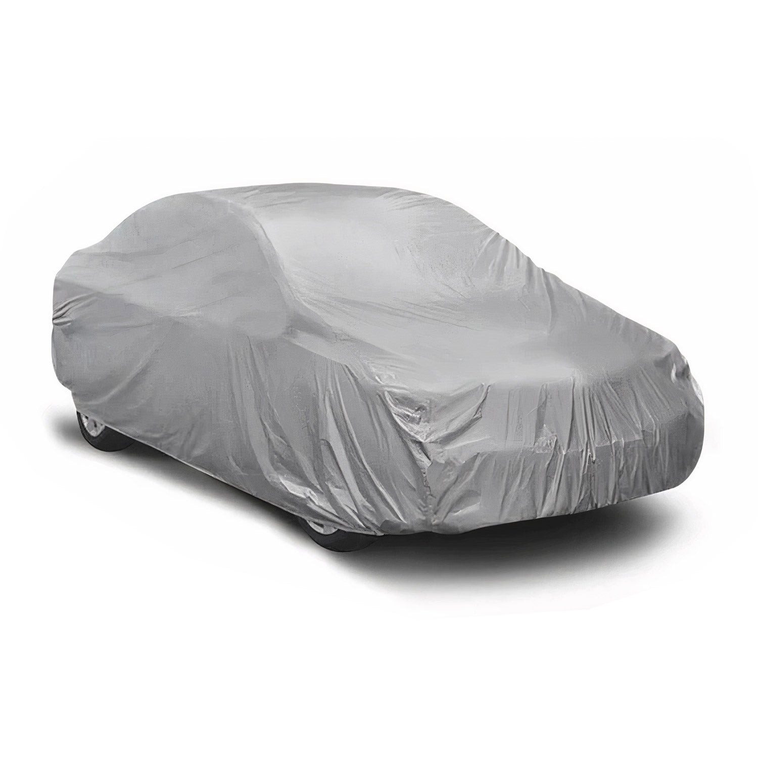 OMAC Autosonnenschutz Auto Schutzhülle Vollgarage für Stufenheck Autos Grau Extra Klein, 41 x 20 cm, Tragbar,Elastischer Saum,Wasserfest,Faltbar,UV-beständig