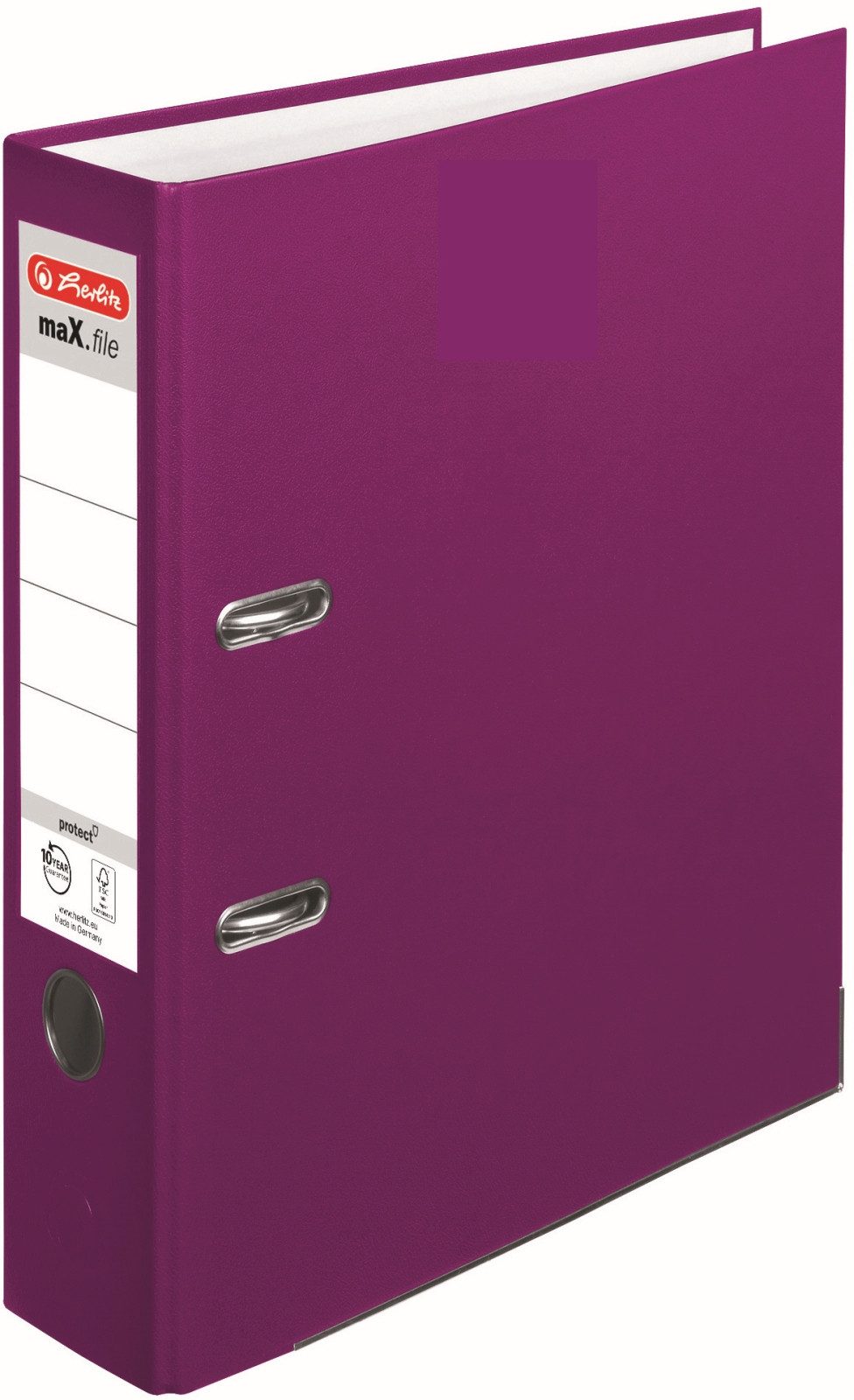 Herlitz Aktenordner Ordner Kunststoff maX.file protect A4 8cm brombeer (20 Stück)