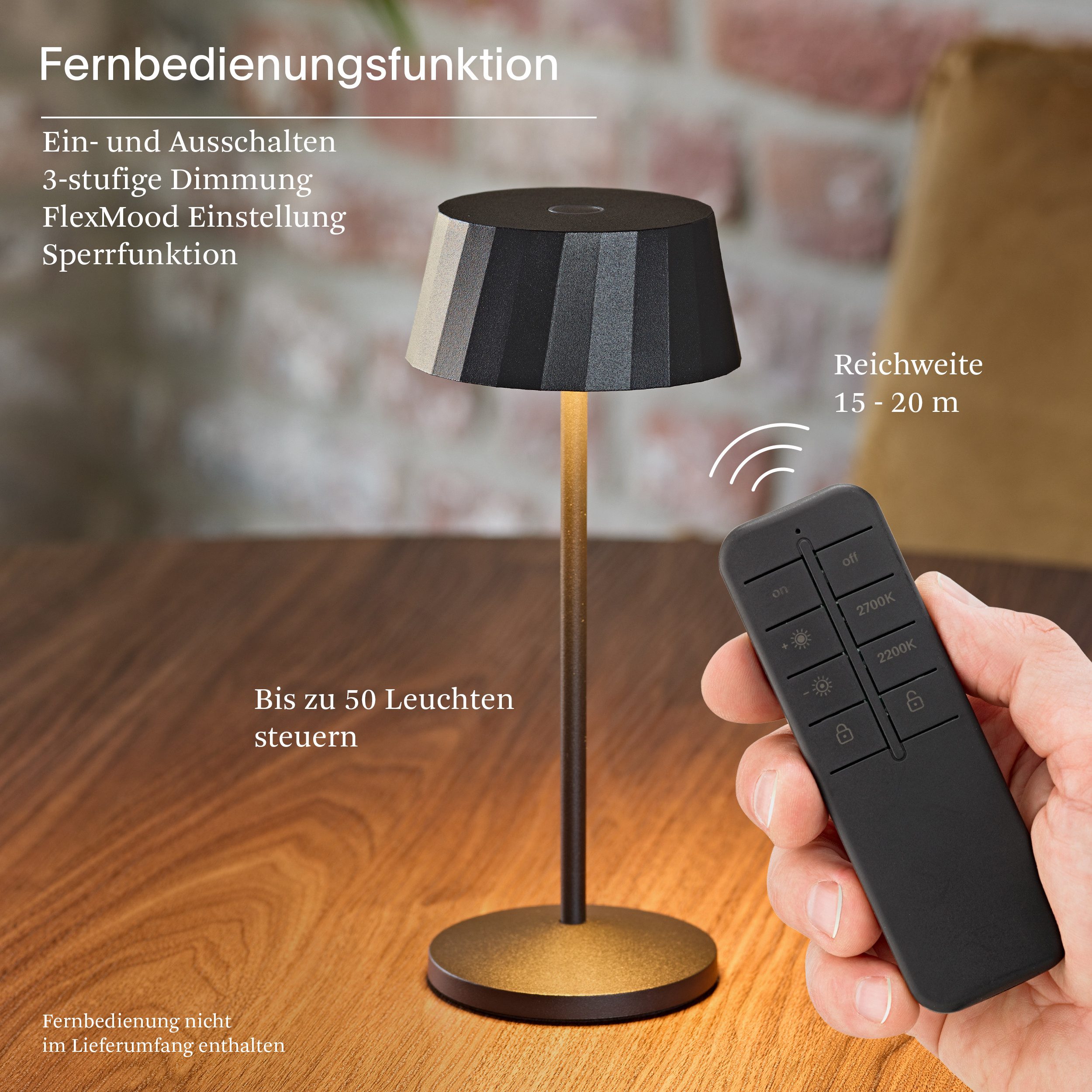 SIGOR LED Tischleuchte, Touch /Remote, LED fest integriert, Warmweiß
