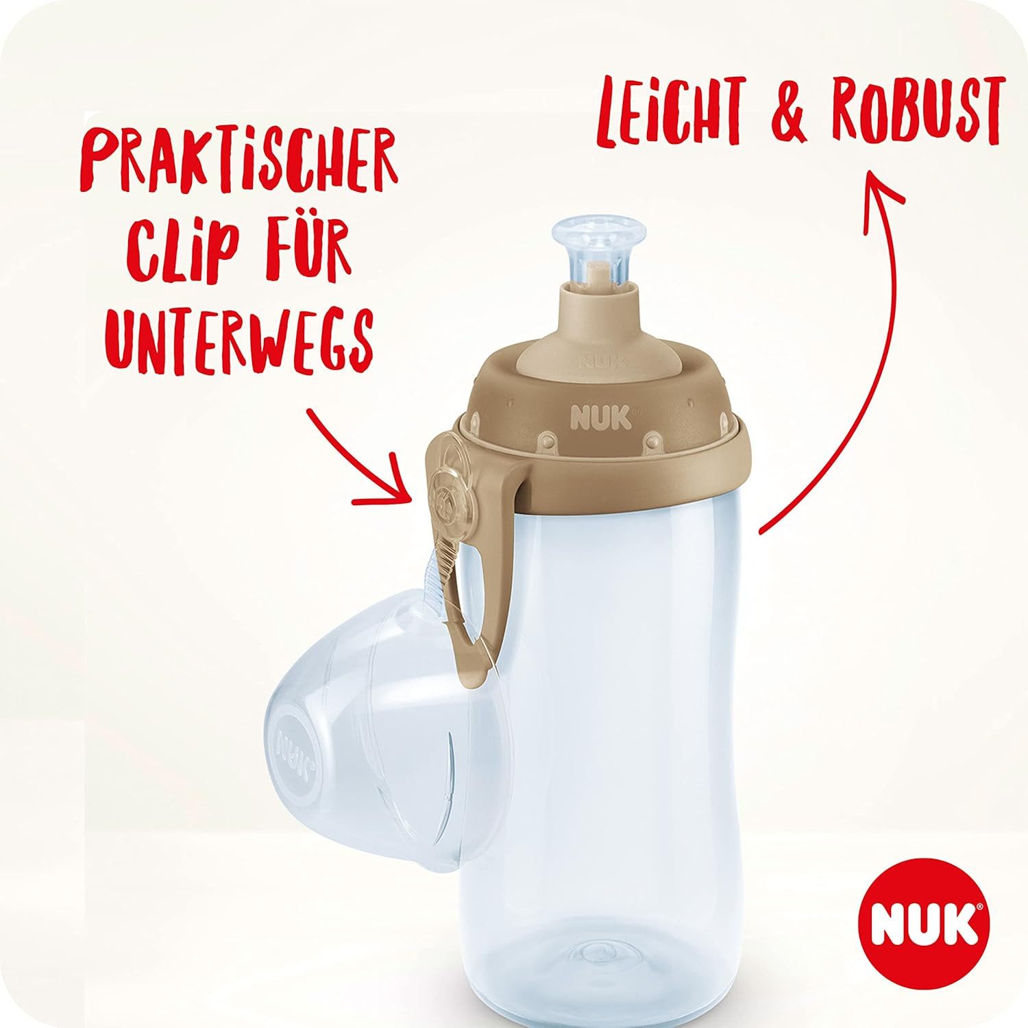 NUK Trinkflasche NUK Junior Cup Color Change – Für Mädchen, Farbwechsel Effekt