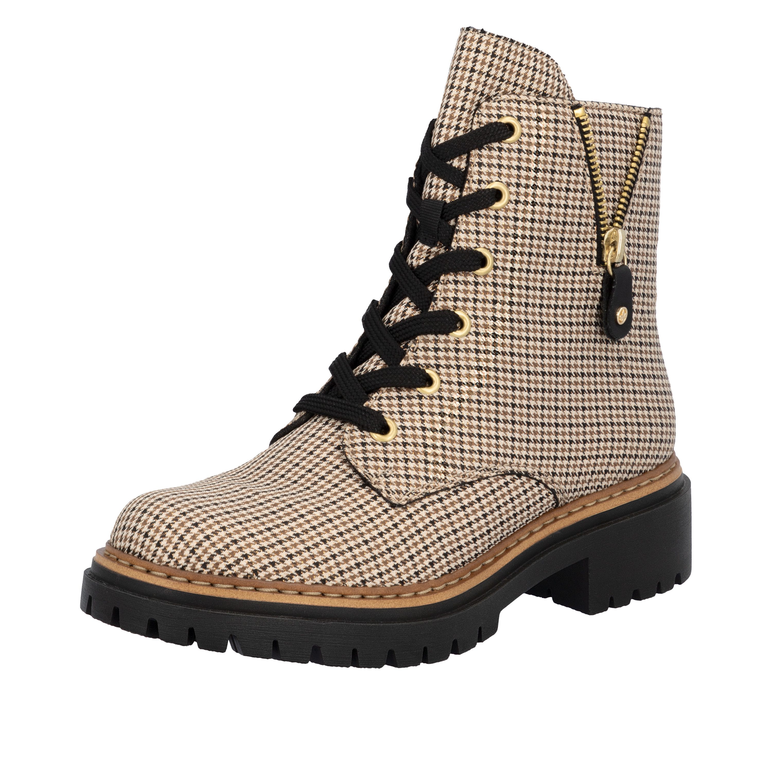 Rieker Schnürstiefelette Schnürboots, Herbstboots, Profilsohle, Blockabsatz günstig online kaufen