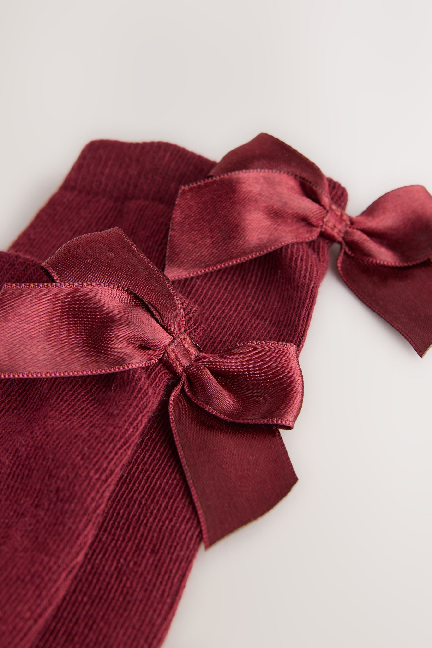 Next Kniestrümpfe Kniestrümpfe mit Schleife und Baumwollel, 2er-Pack (2-Paar)